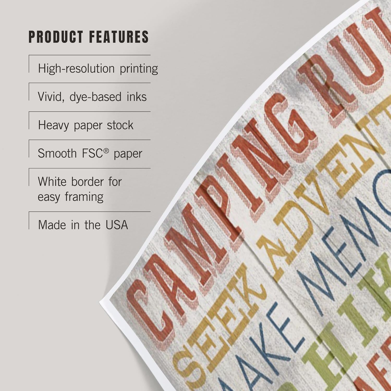 Lantern Press 8x12 Art Print Big Sky Country Montana Rustic Typography