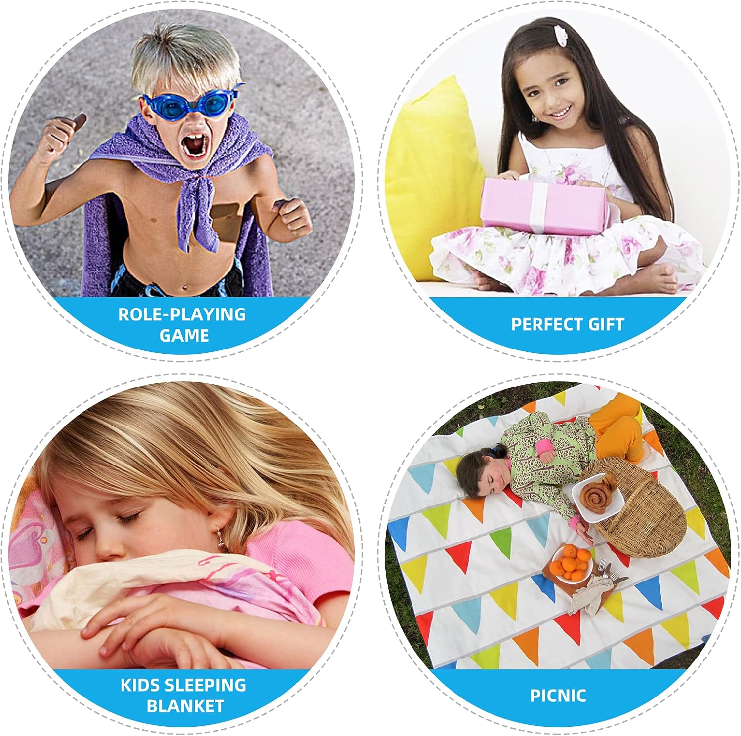 BANGSAUR Kids Beach Towels with Hood