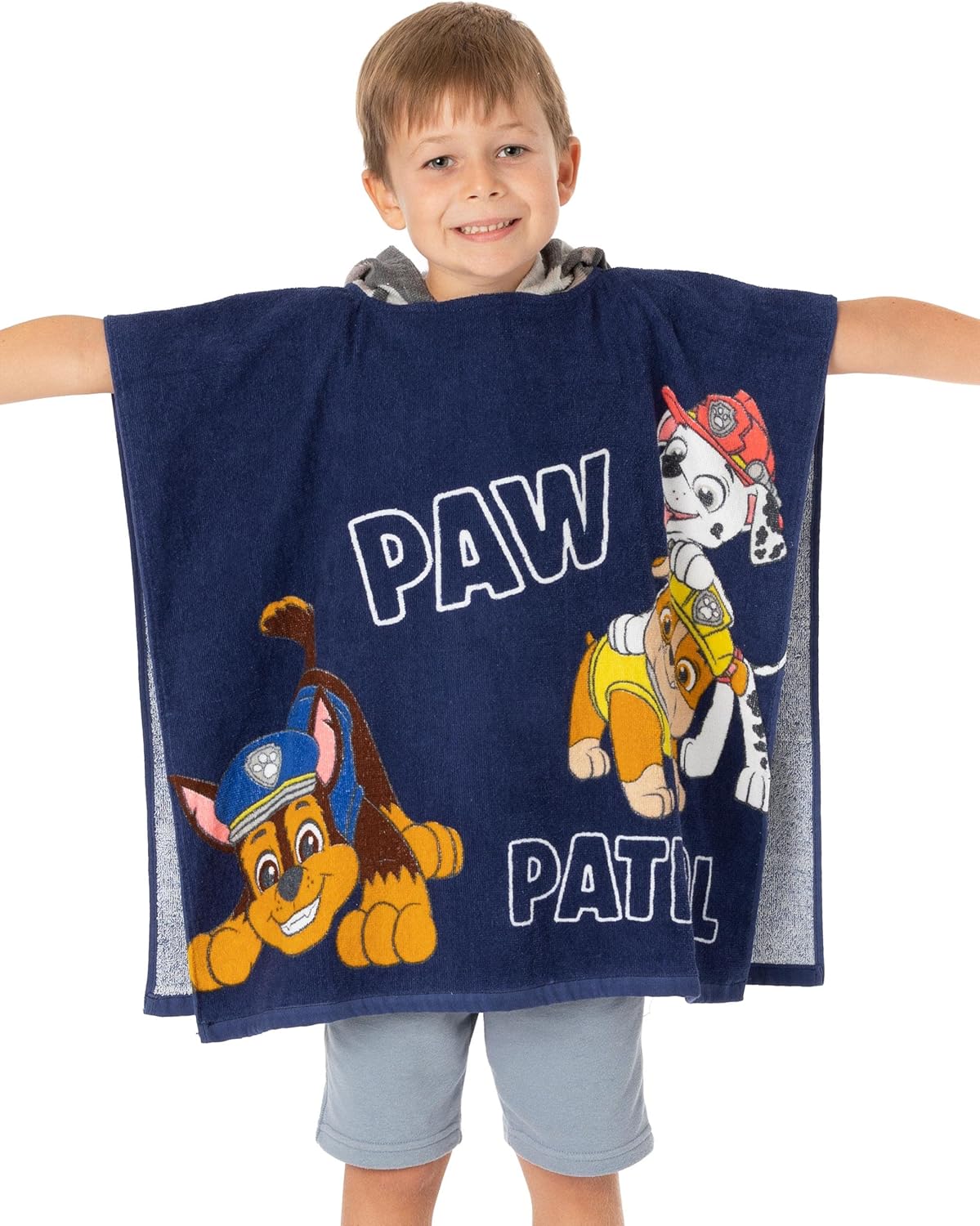 Paw Patrol Beach Bath Towel Poncho for Boys