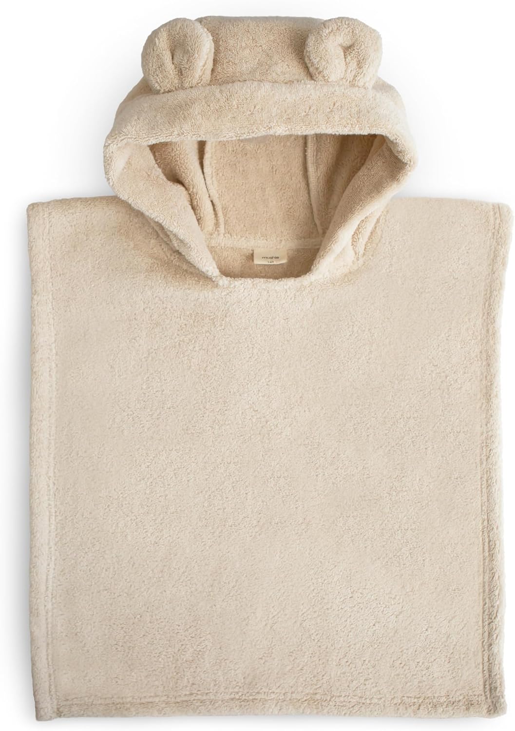 Mushie Poncho Towel for Kids Fog 1-3 Years