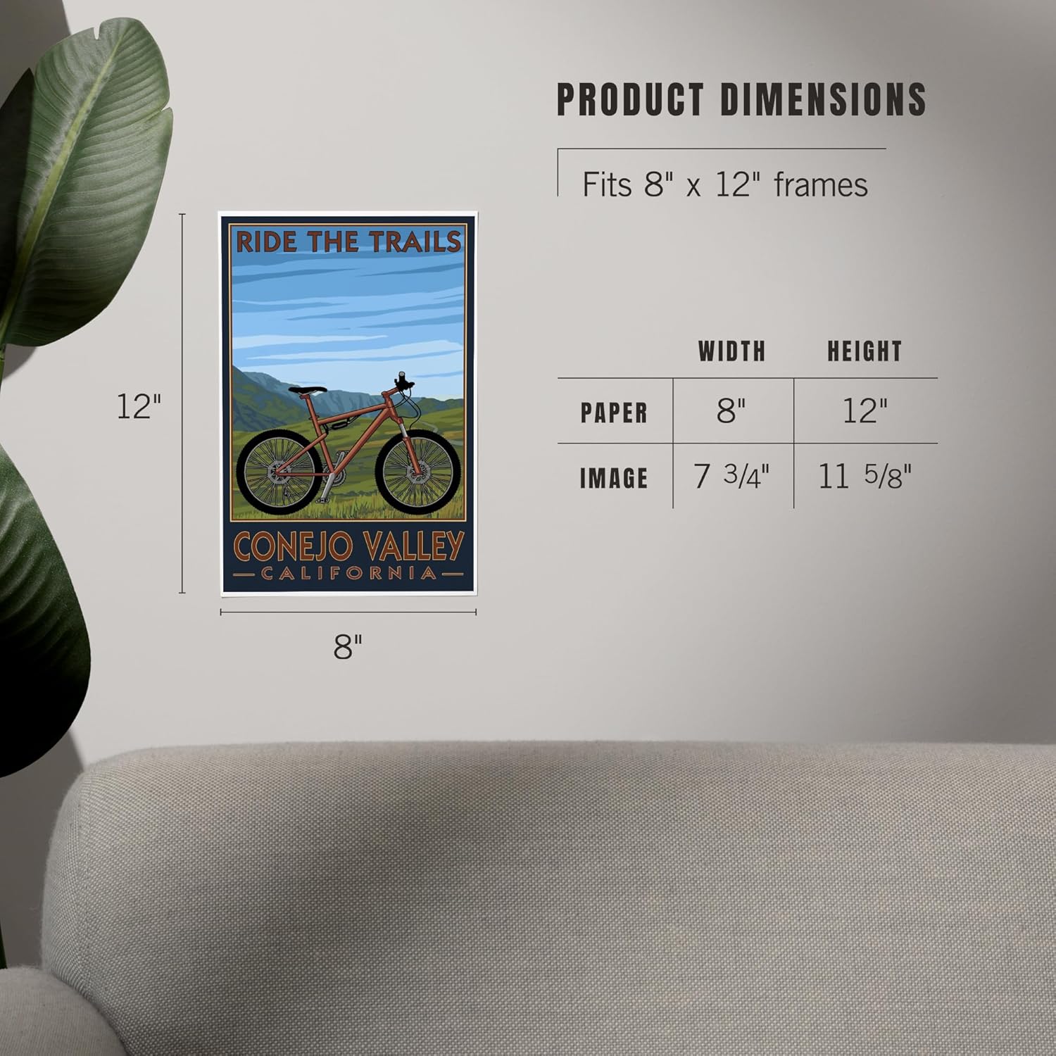 Lantern Press 8x12 Art Print Ride the Trails