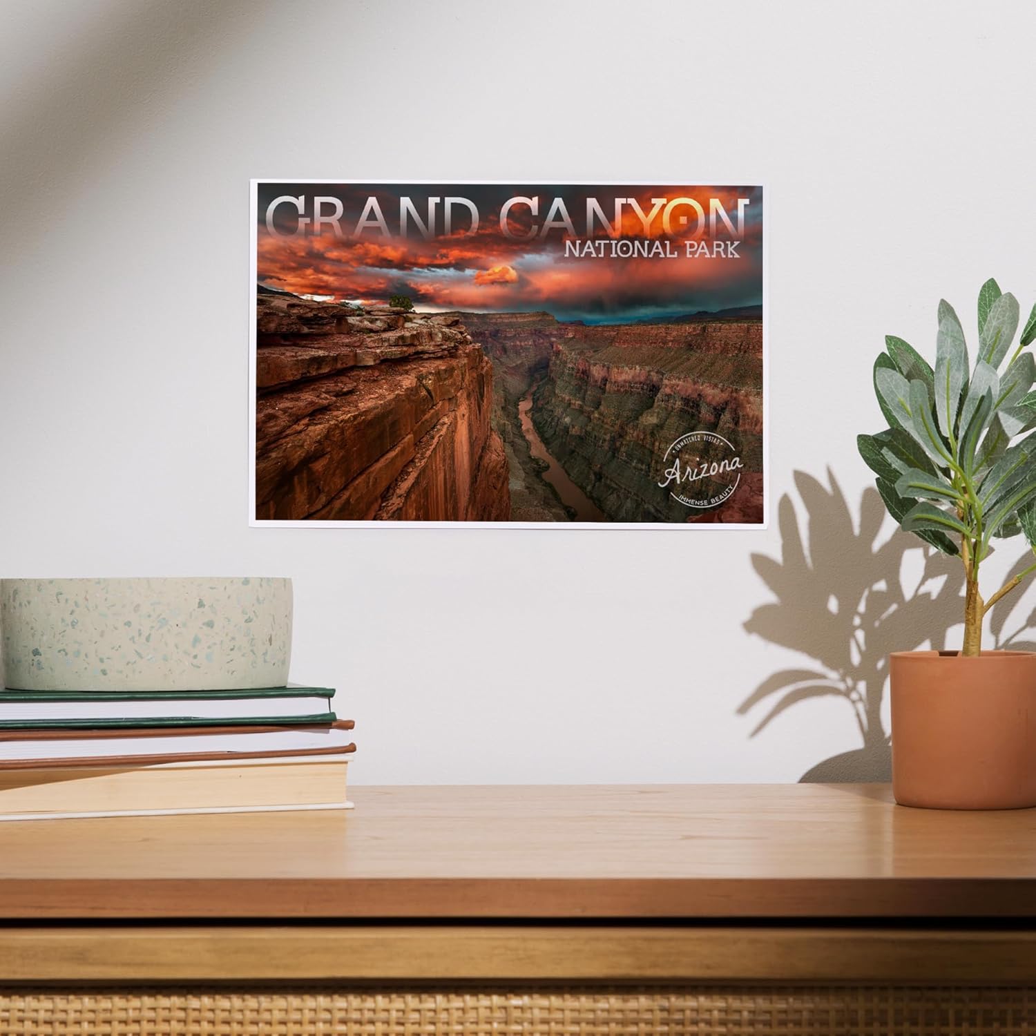Lantern Press 8x12 Art Print Grand Canyon Red Sky