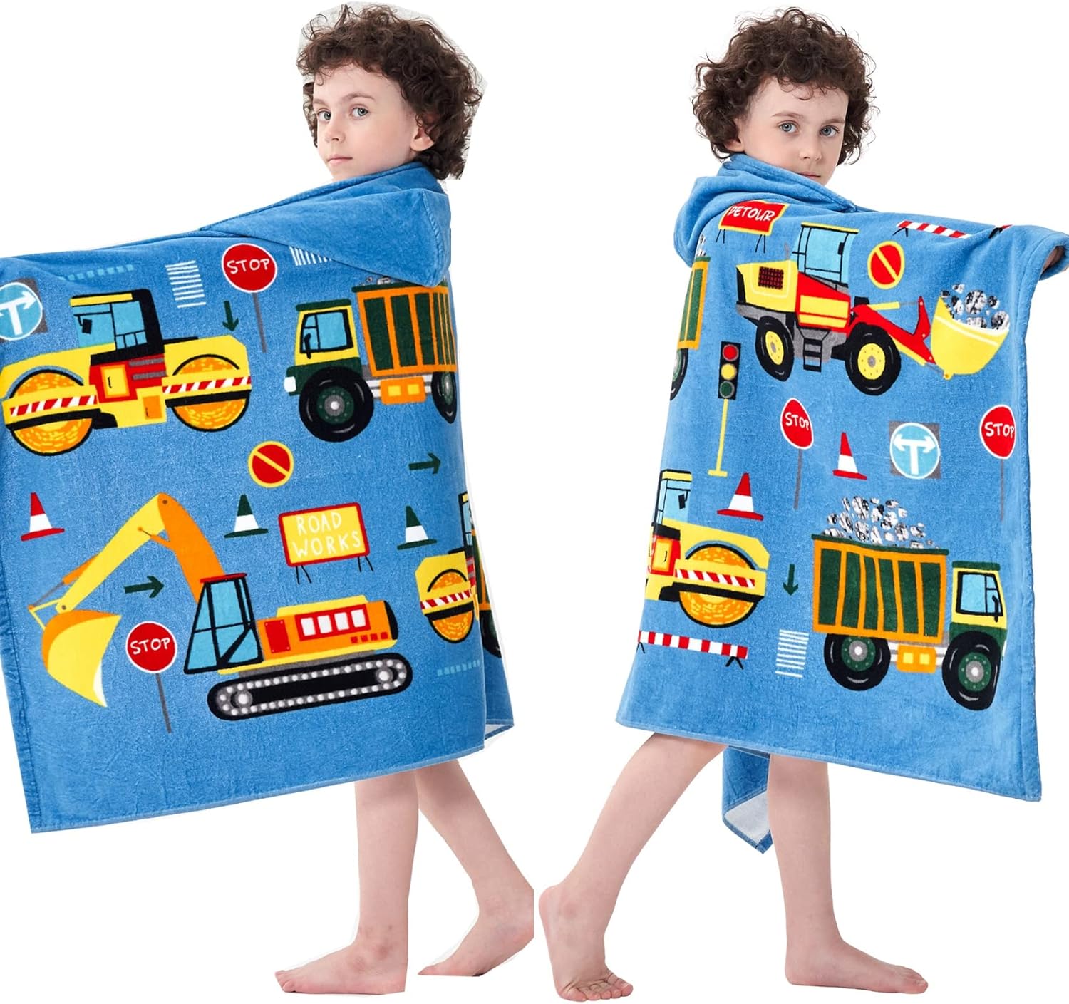 Kids Beach Towel Hooded Bath Wrap for Toddlers Children 30x50