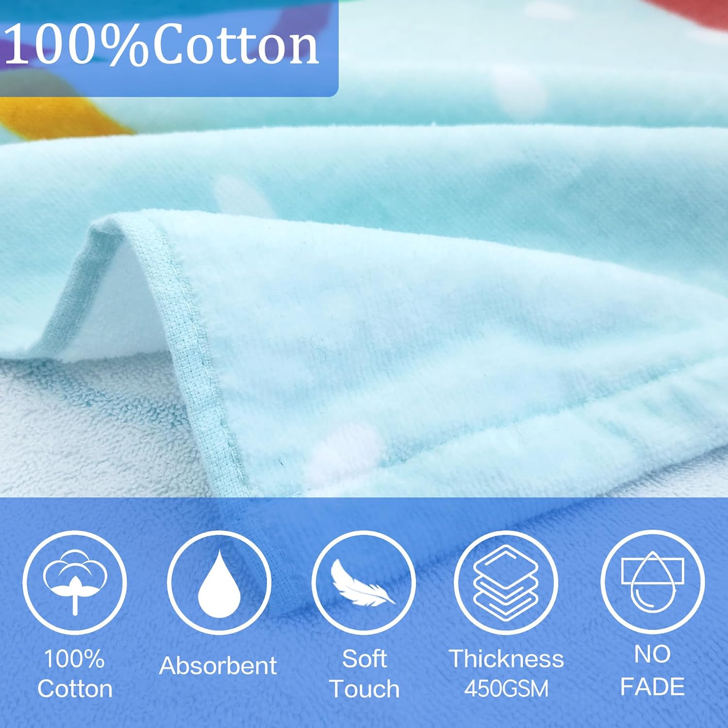 VOOVA MOVAS Kids Beach Towel with Hood