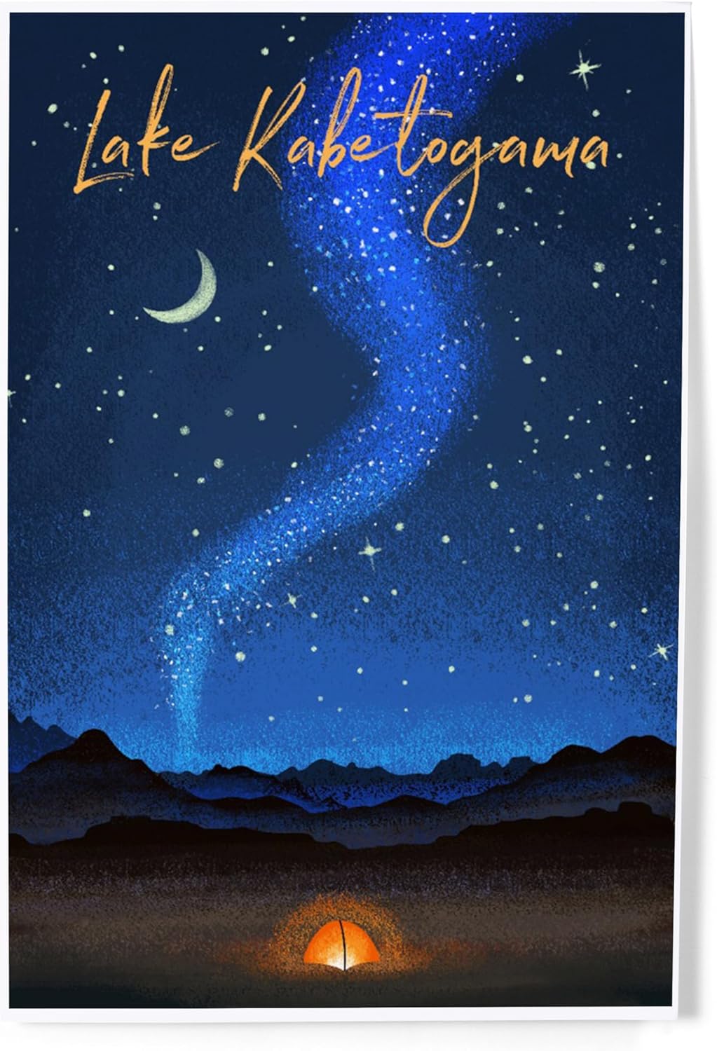 Lantern Press 8x12 Inch Art Print Wall Decor Camping Scene