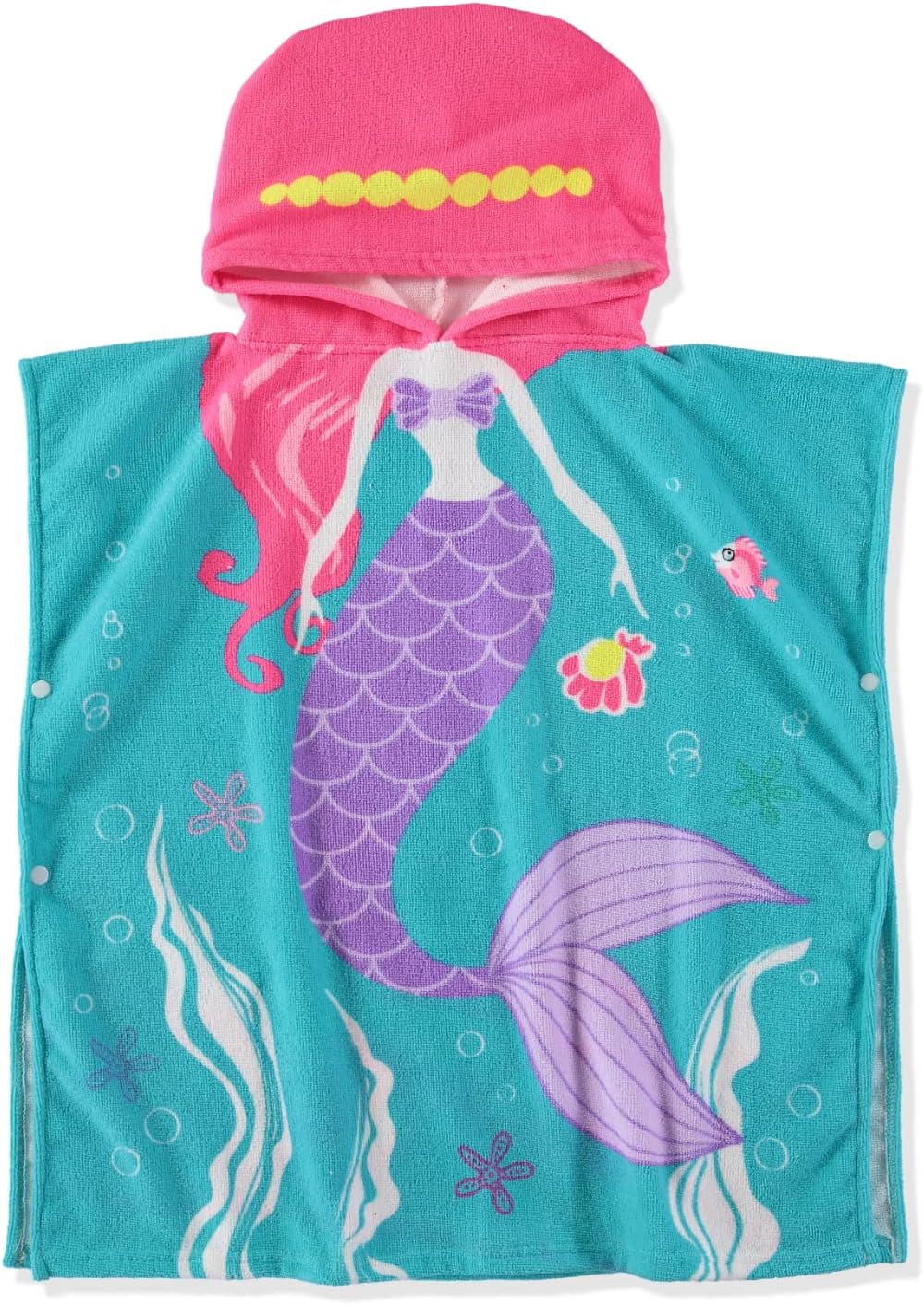 Wippette Mermaid Hooded Beach Towel for Kids 2-3T