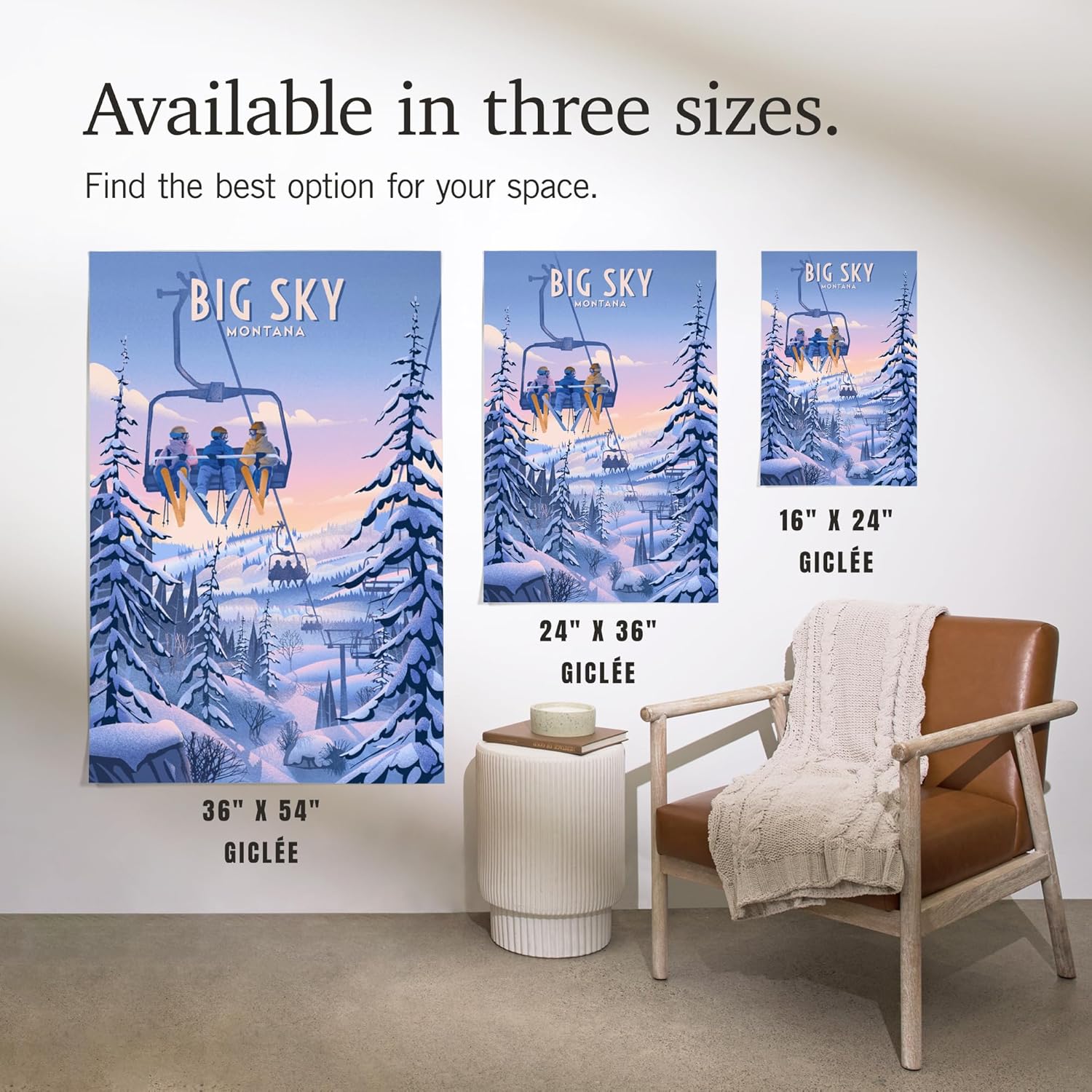 Lantern Press 24x36 Inch Giclee Print Big Sky Montana