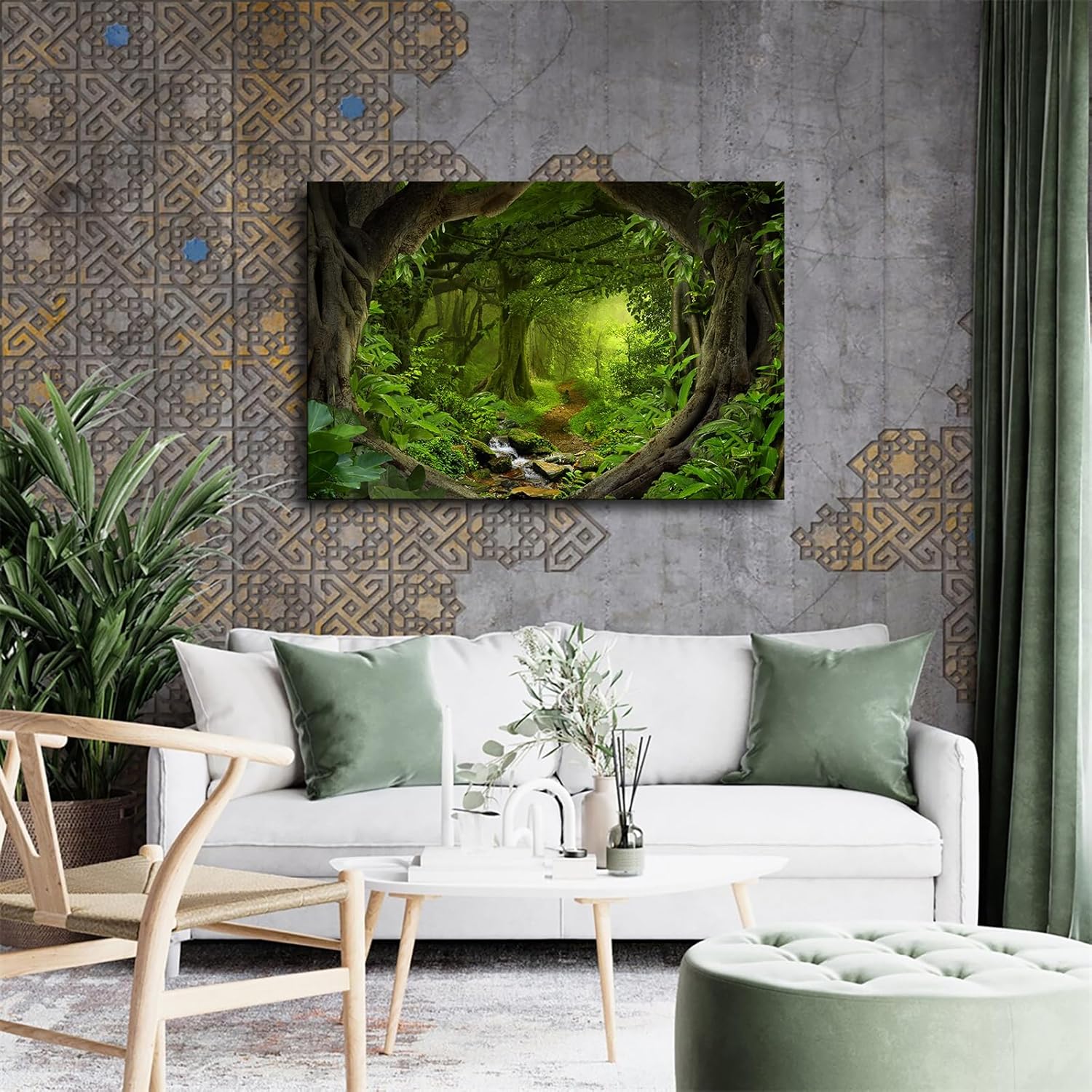 Beautiful Magical Fairy Forest Landscape Poster Canvas Wall Art