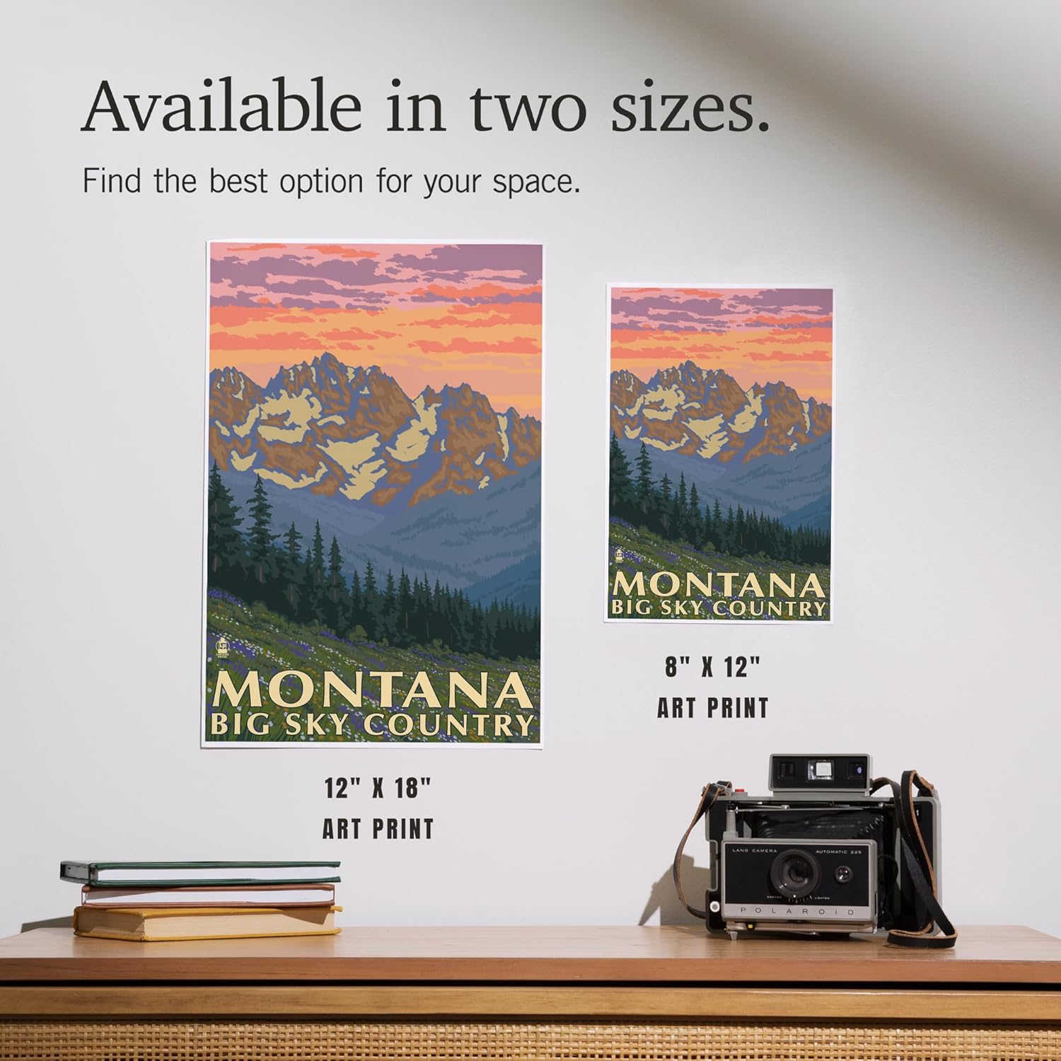 Lantern Press 8x12 Art Print Montana Big Sky Country Spring Flowers
