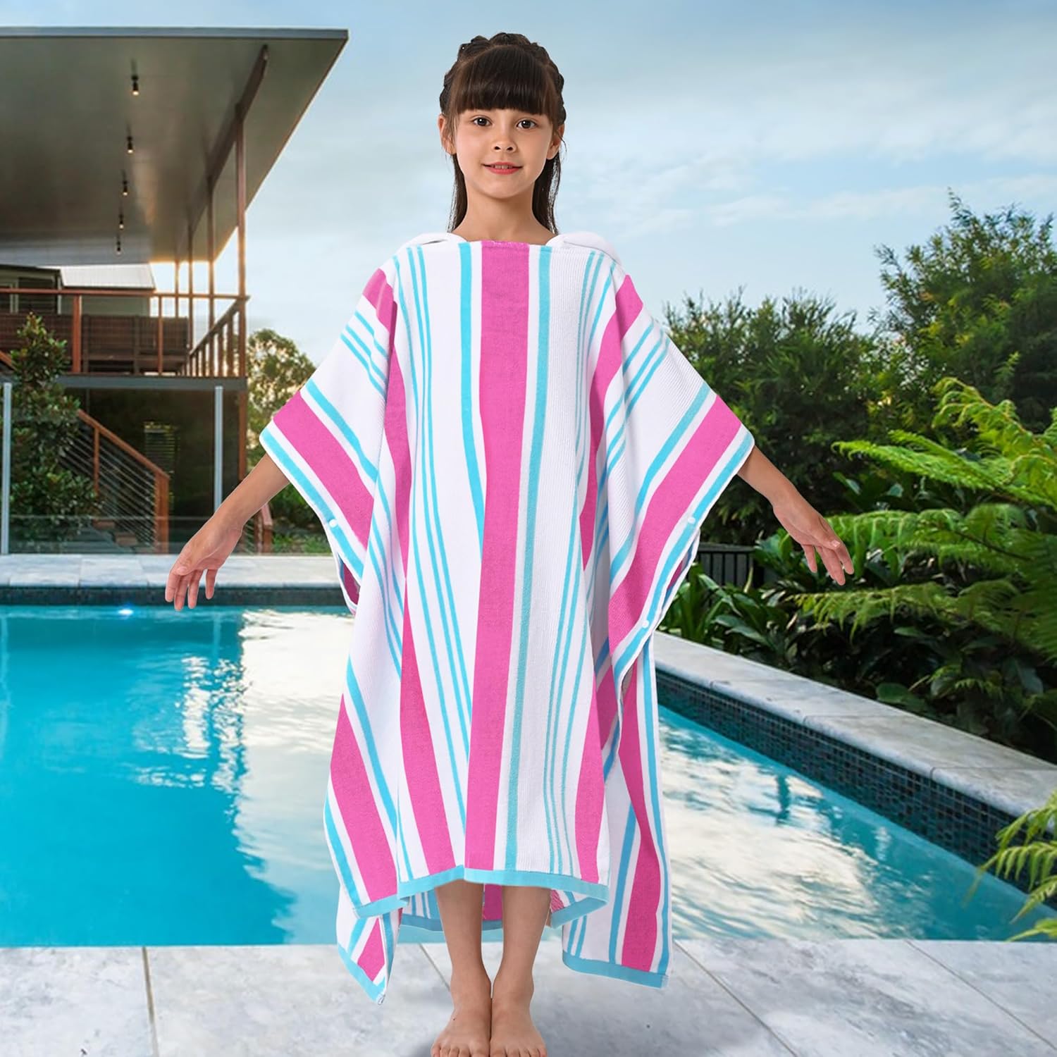 VOOVA MOVAS Hooded Bath Towels for Big Kids 8-16 Years