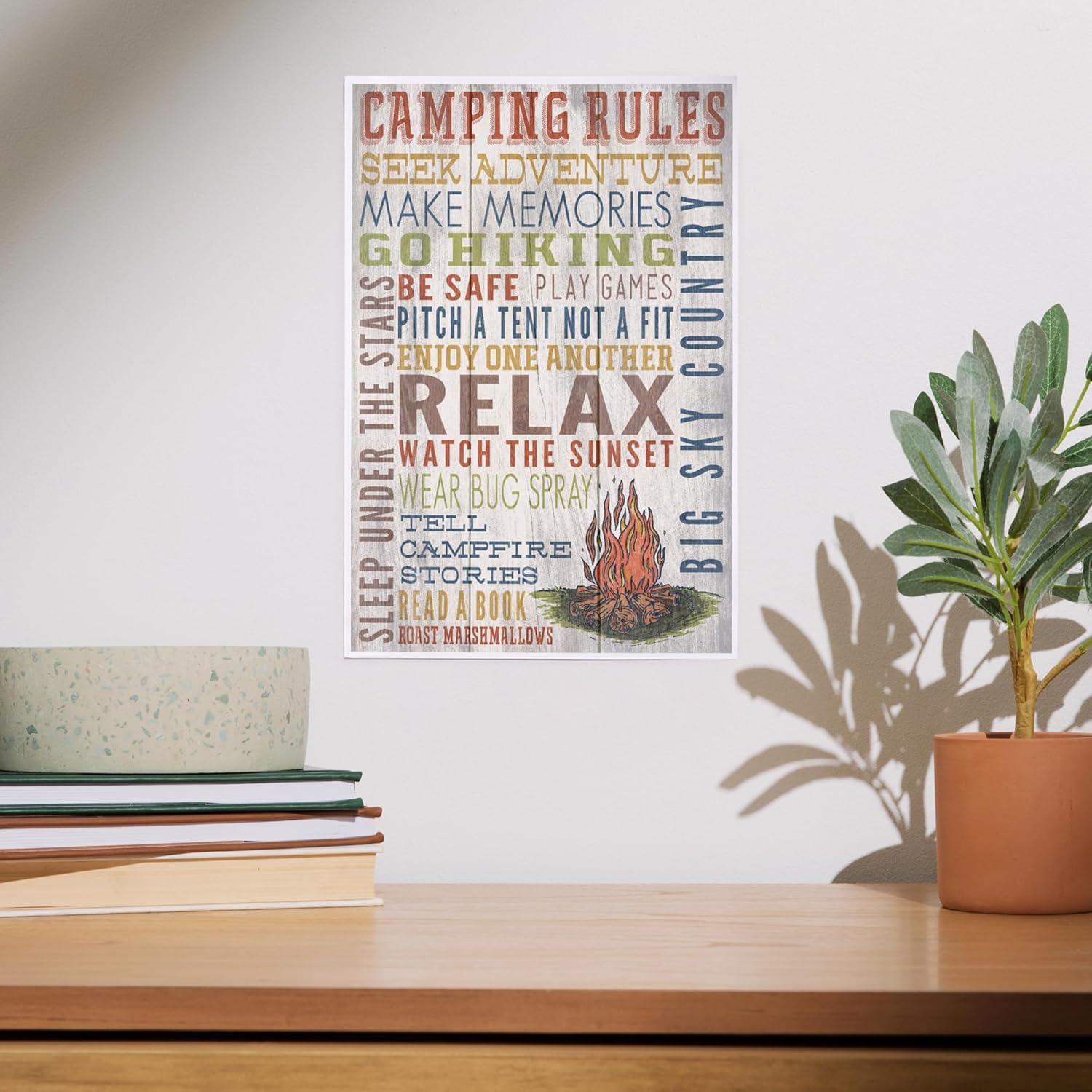 Lantern Press 8x12 Art Print Big Sky Country Montana Rustic Typography