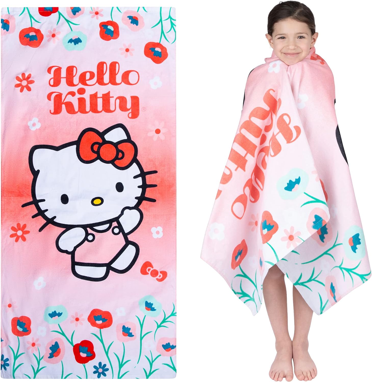 Franco Hello Kitty Cotton Beach Towel 58x28