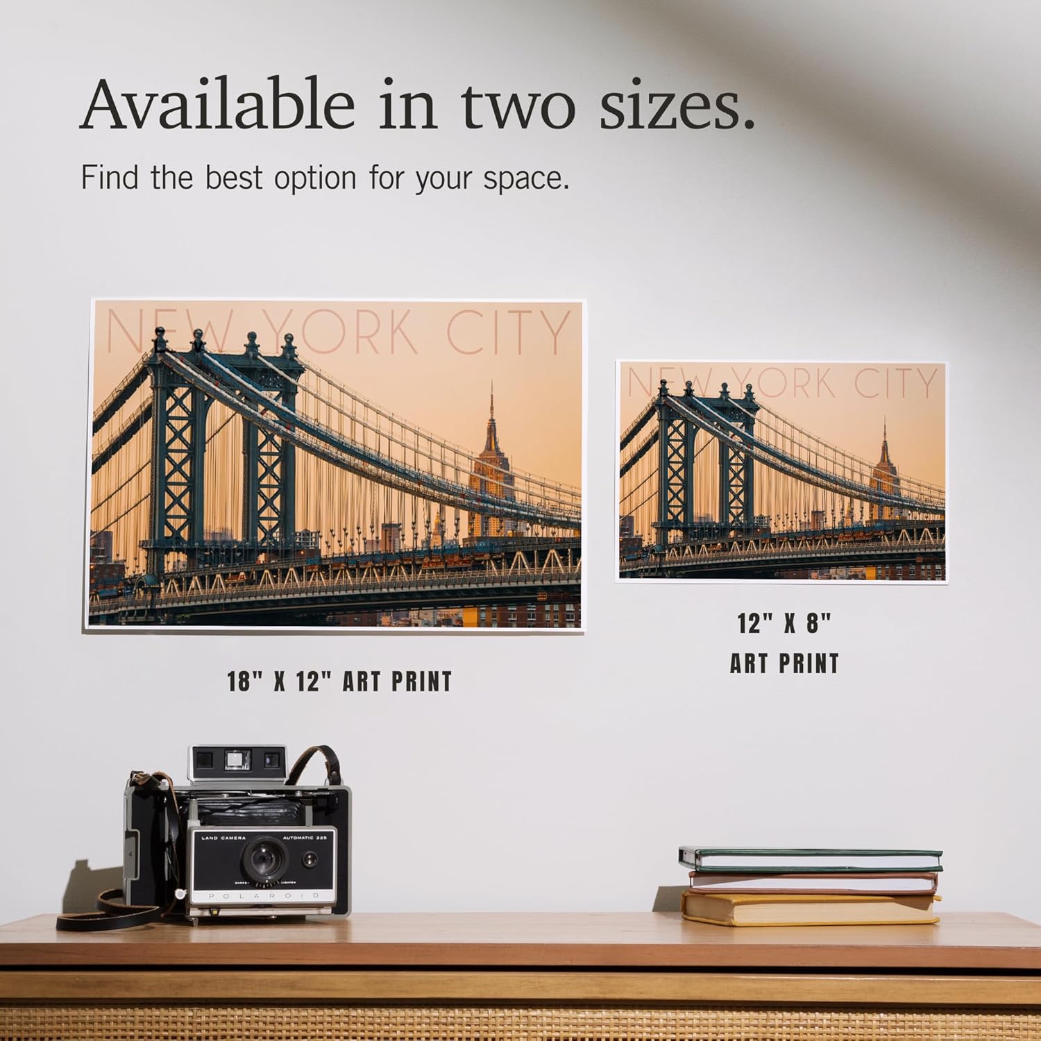 Lantern Press 8x12 Art Print New York City Orange Sky Bridge