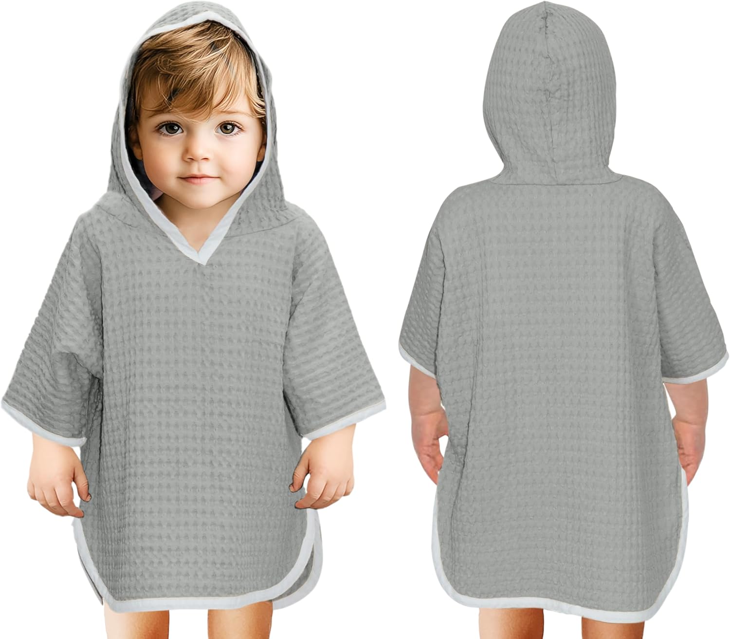 Original Kids Hooded Towel Poncho - 22x30 Grey