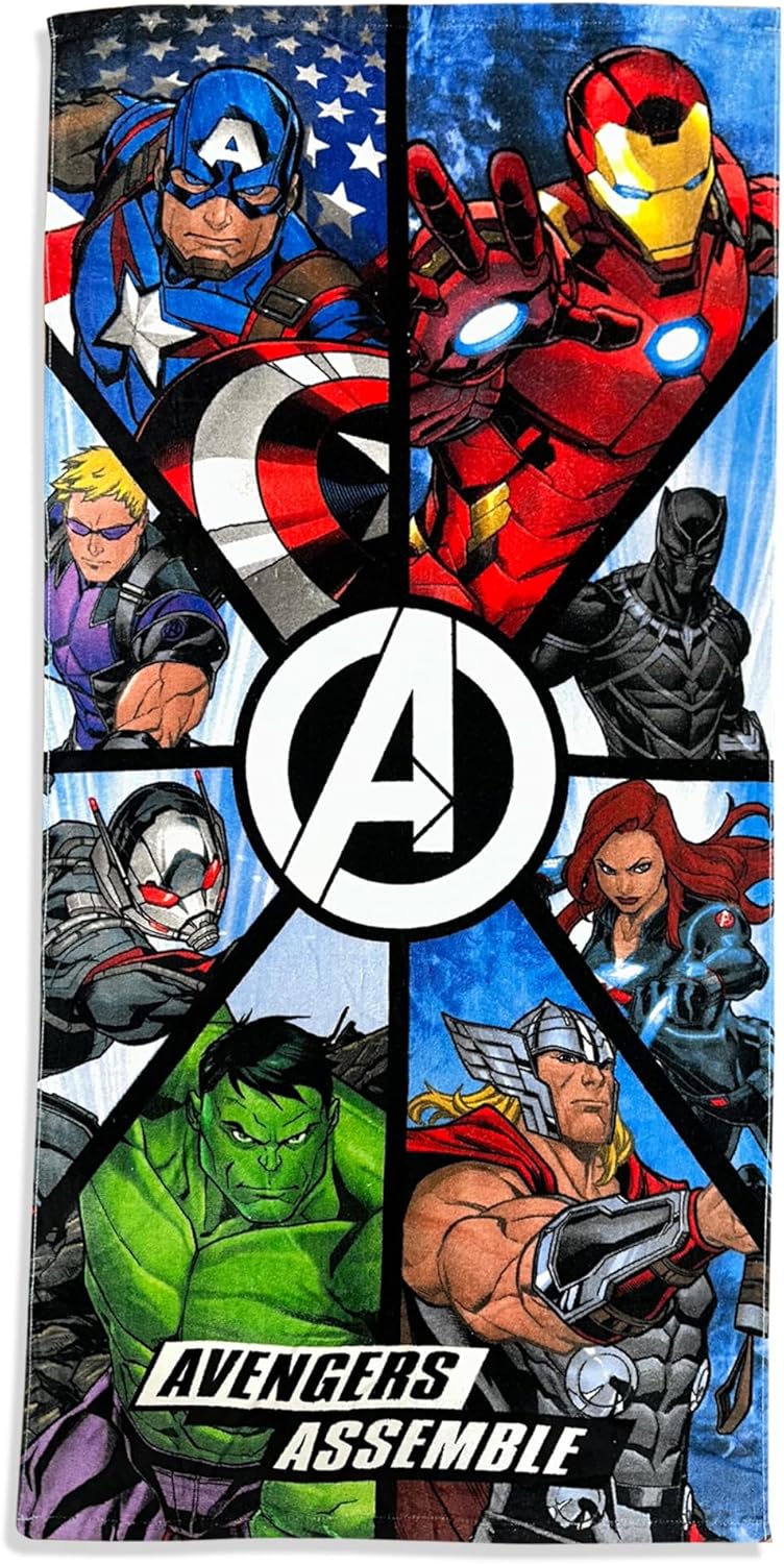 ROYAL WEAR Kids Avengers Character Bath Towel Set