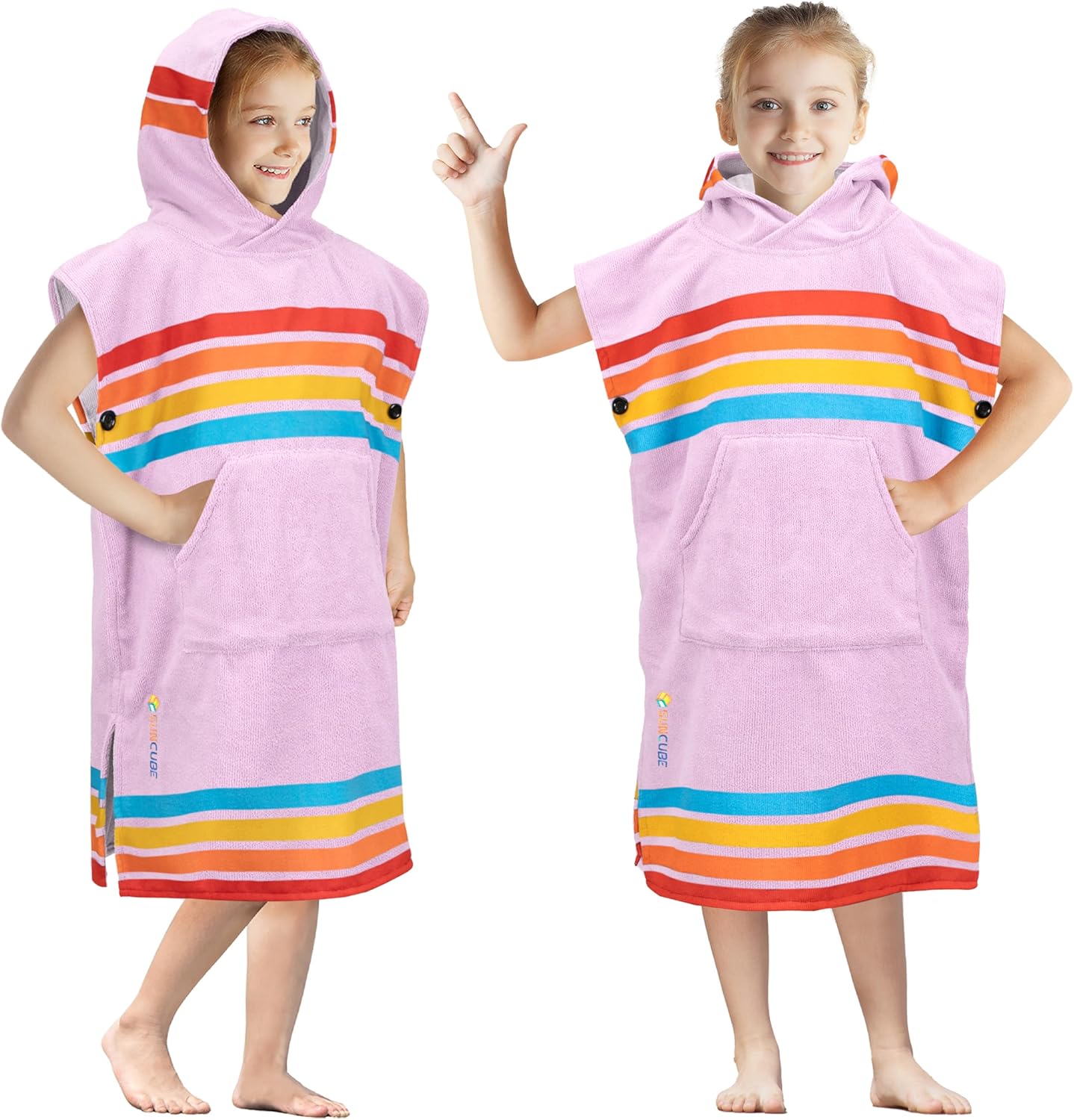 SUN CUBE Kids Hooded Surf Poncho Towel