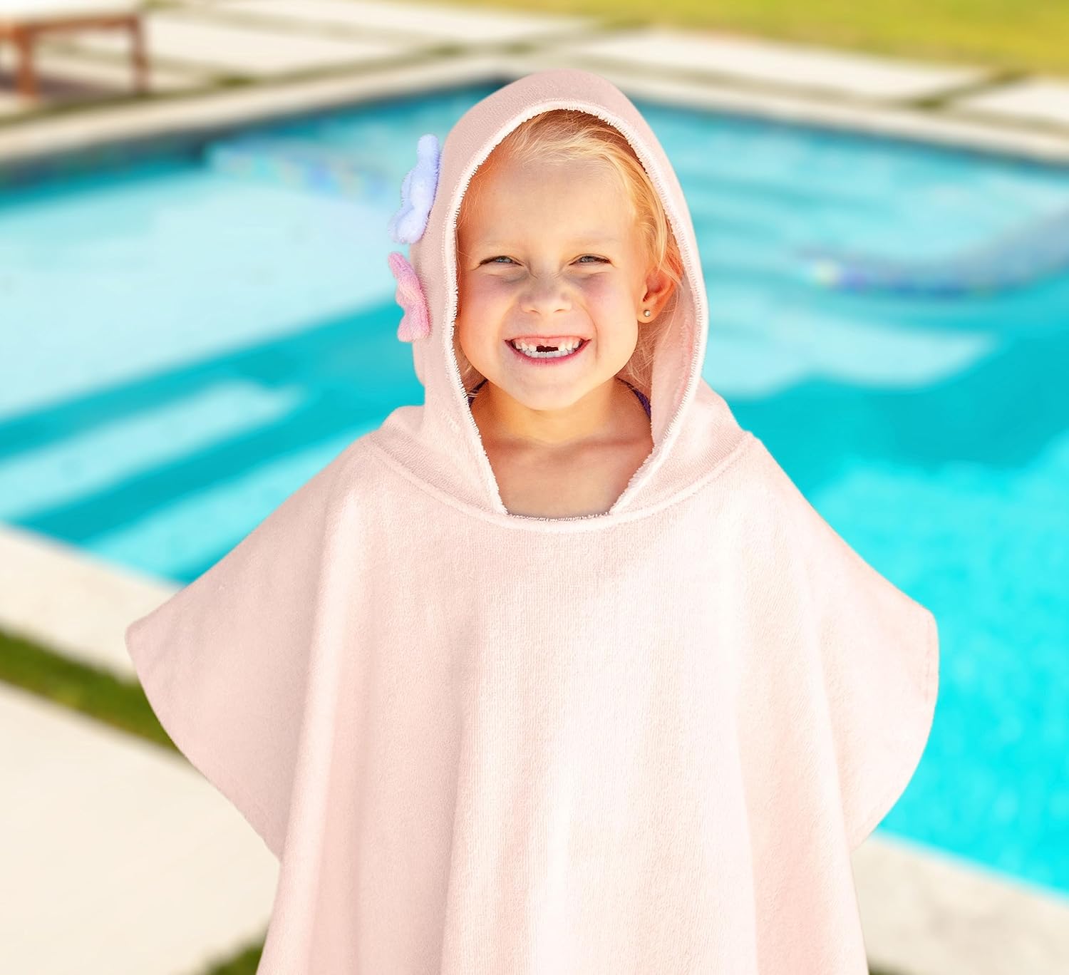 Stephen Joseph Mermaid Beach Bath Poncho for Kids 2-6 Years