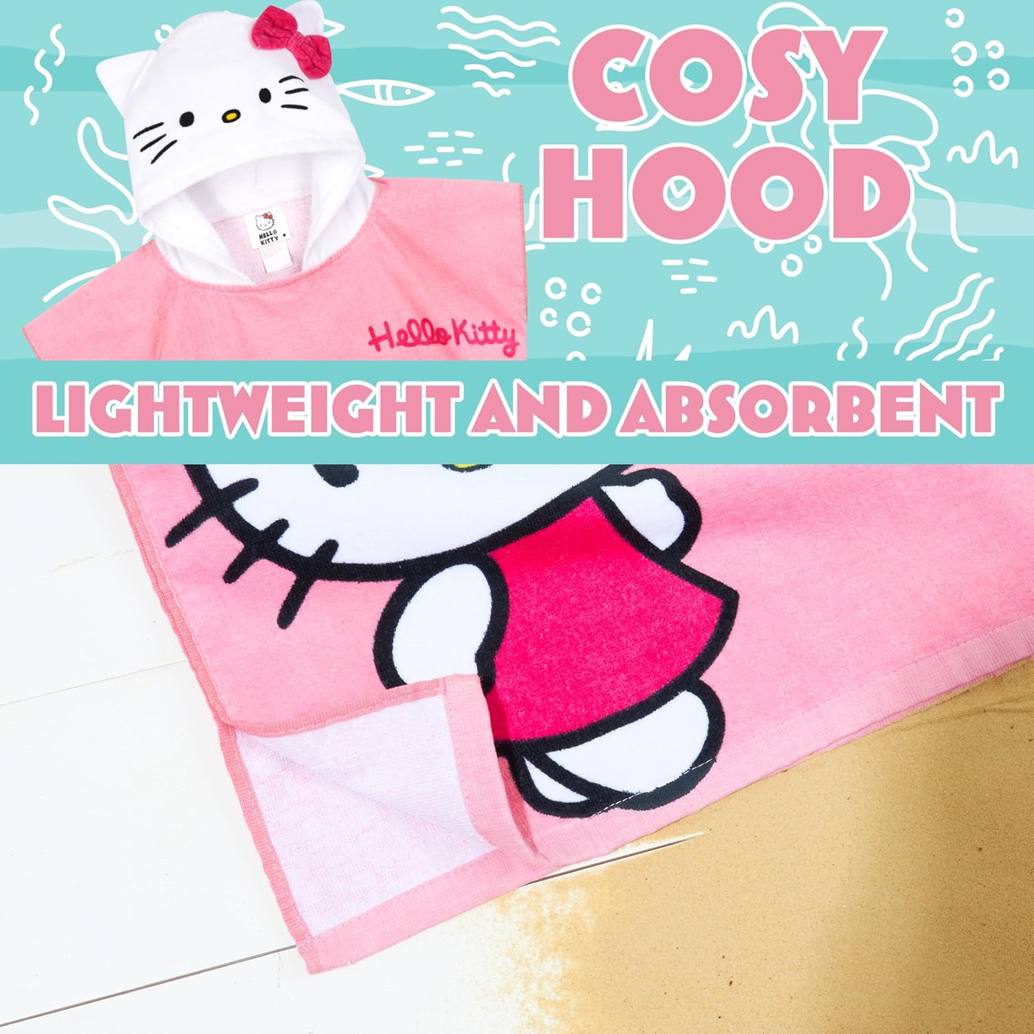 Hello Kitty Hooded Beach Towel for Kids