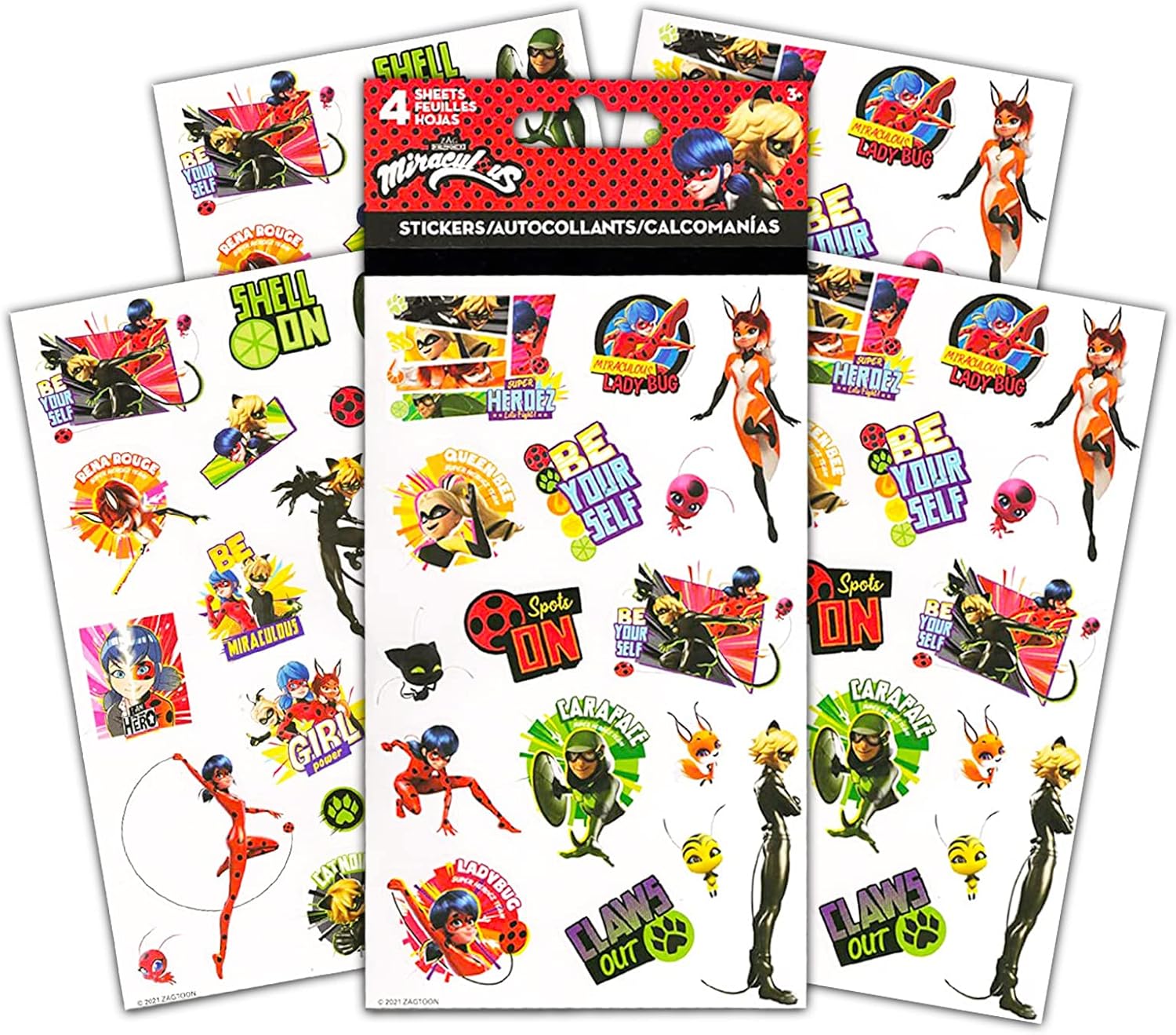 Miraculous Ladybug Beach Towel Set - Bundle with Stickers and Door Hanger