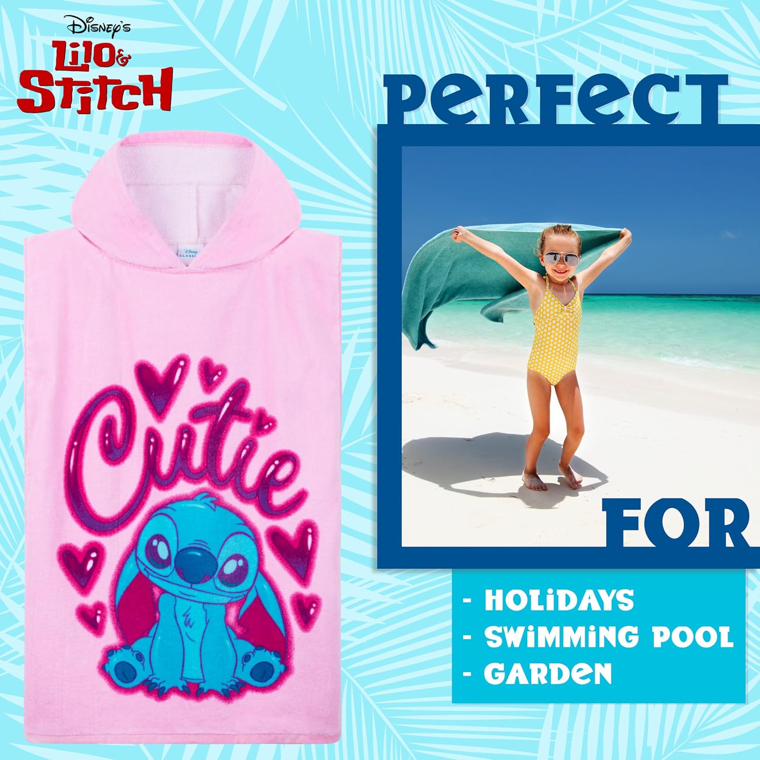 Disney Stitch Hooded Towel for Kids