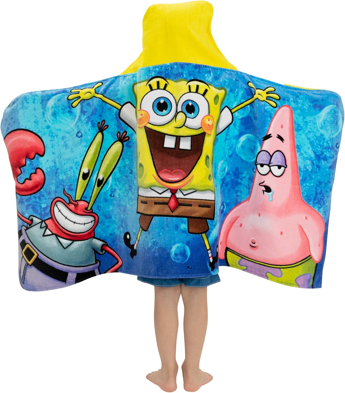 Franco Kids SpongeBob Hooded Bath Towel Wrap