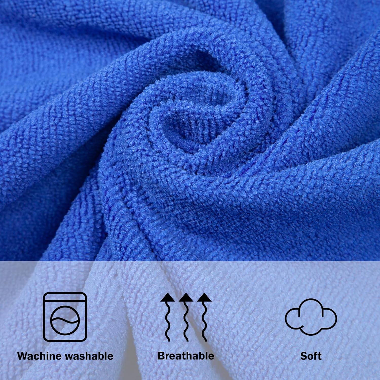 MissShorthair Kids Hooded Microfiber Towel Poncho
