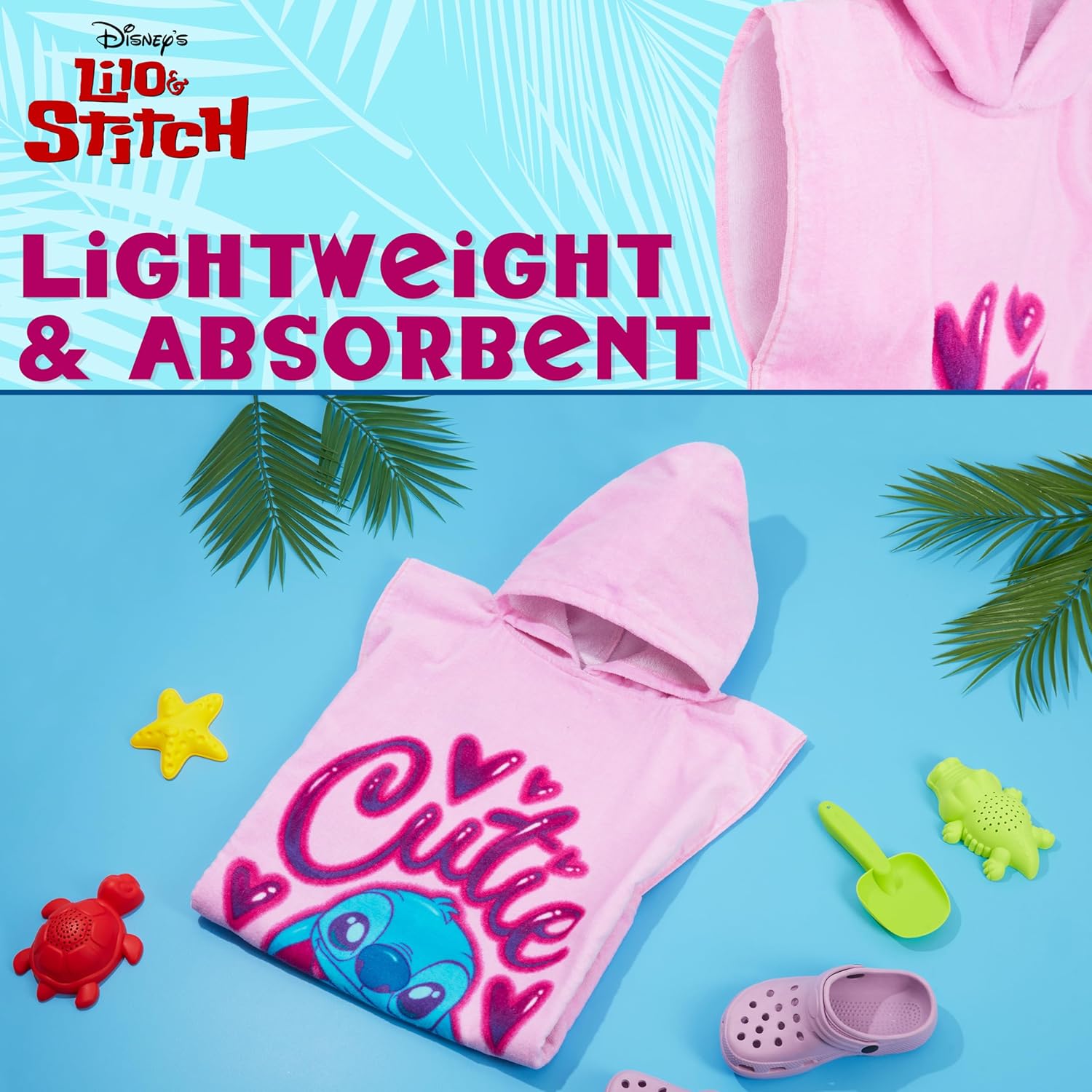 Disney Stitch Hooded Towel for Kids