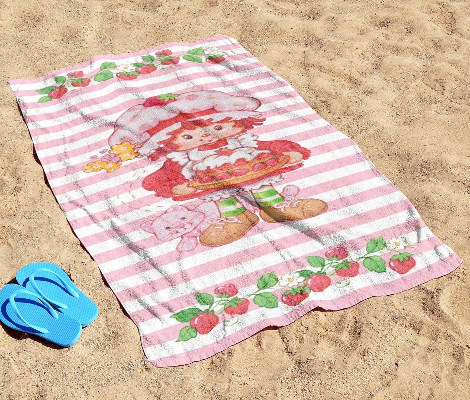 Jay Franco Strawberry Shortcake Bath Towel - 28 x 58 Inches 100 Cotton