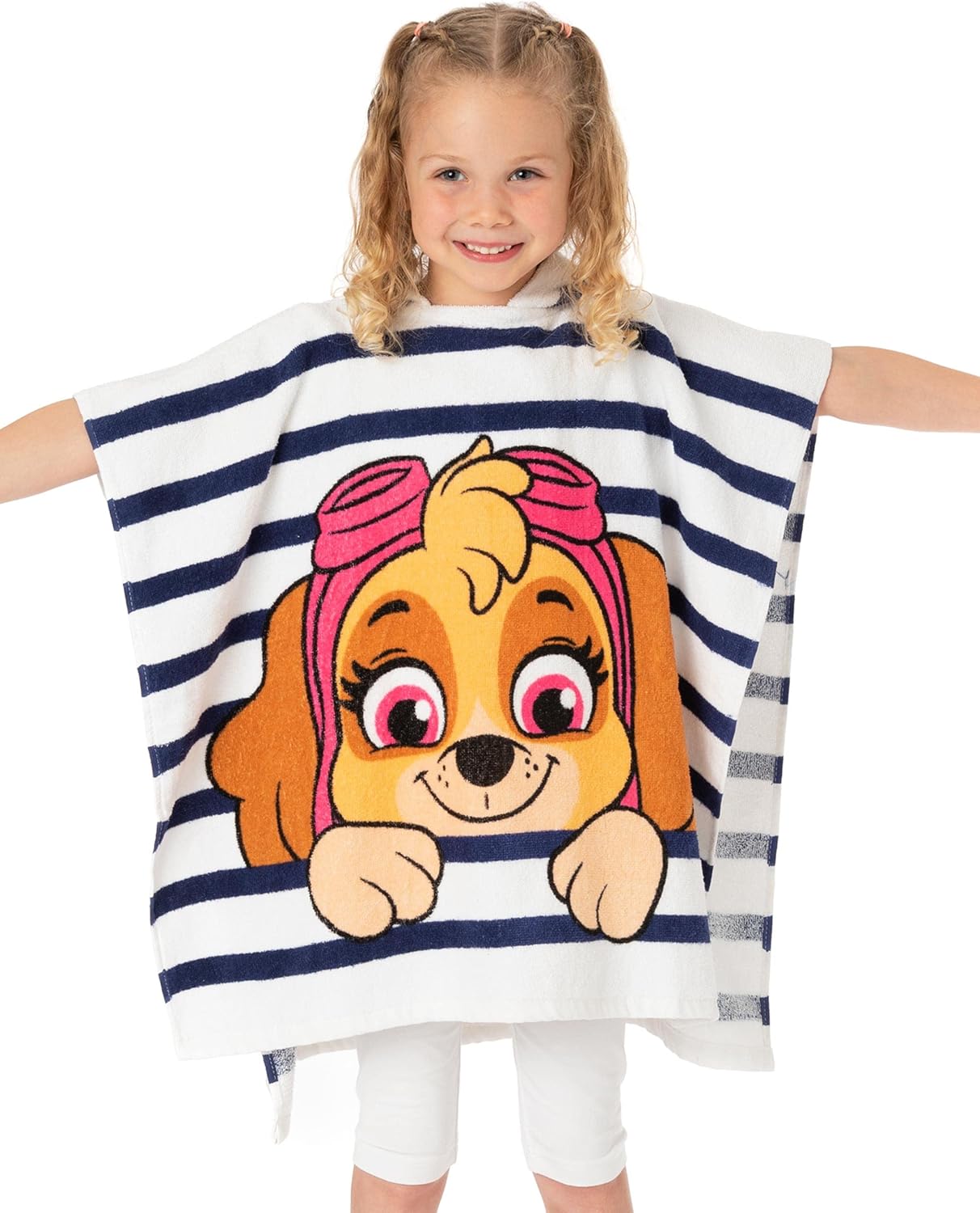 Paw Patrol Skye Towelling Poncho Girls White