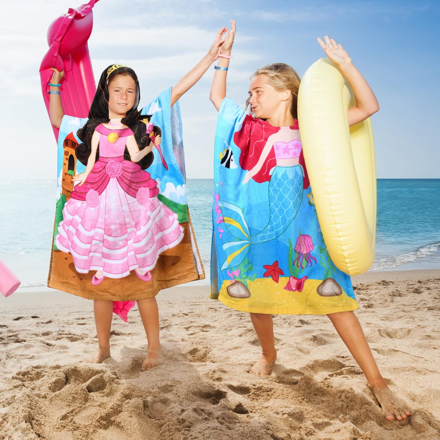 Tirrinia Mermaid Hooded Towel for Kids