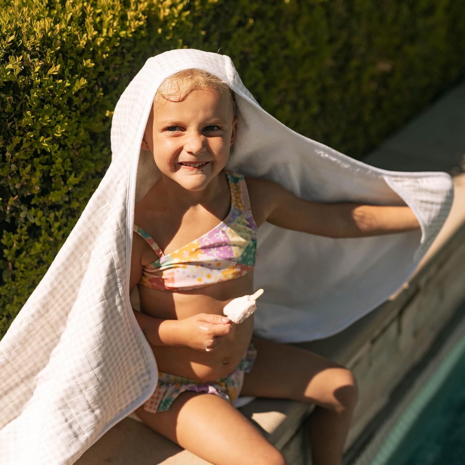 Little Unicorn Muslin and Terry Hooded Towel for Kids