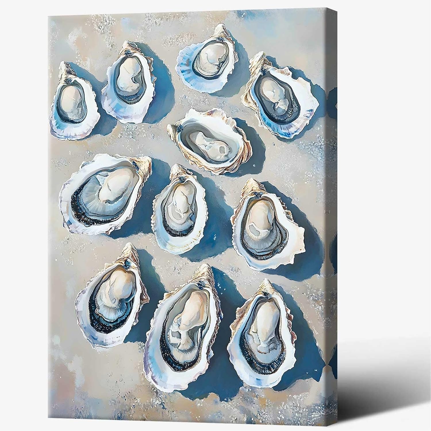 Retro Simple Oyster Poster 12x16in Framed