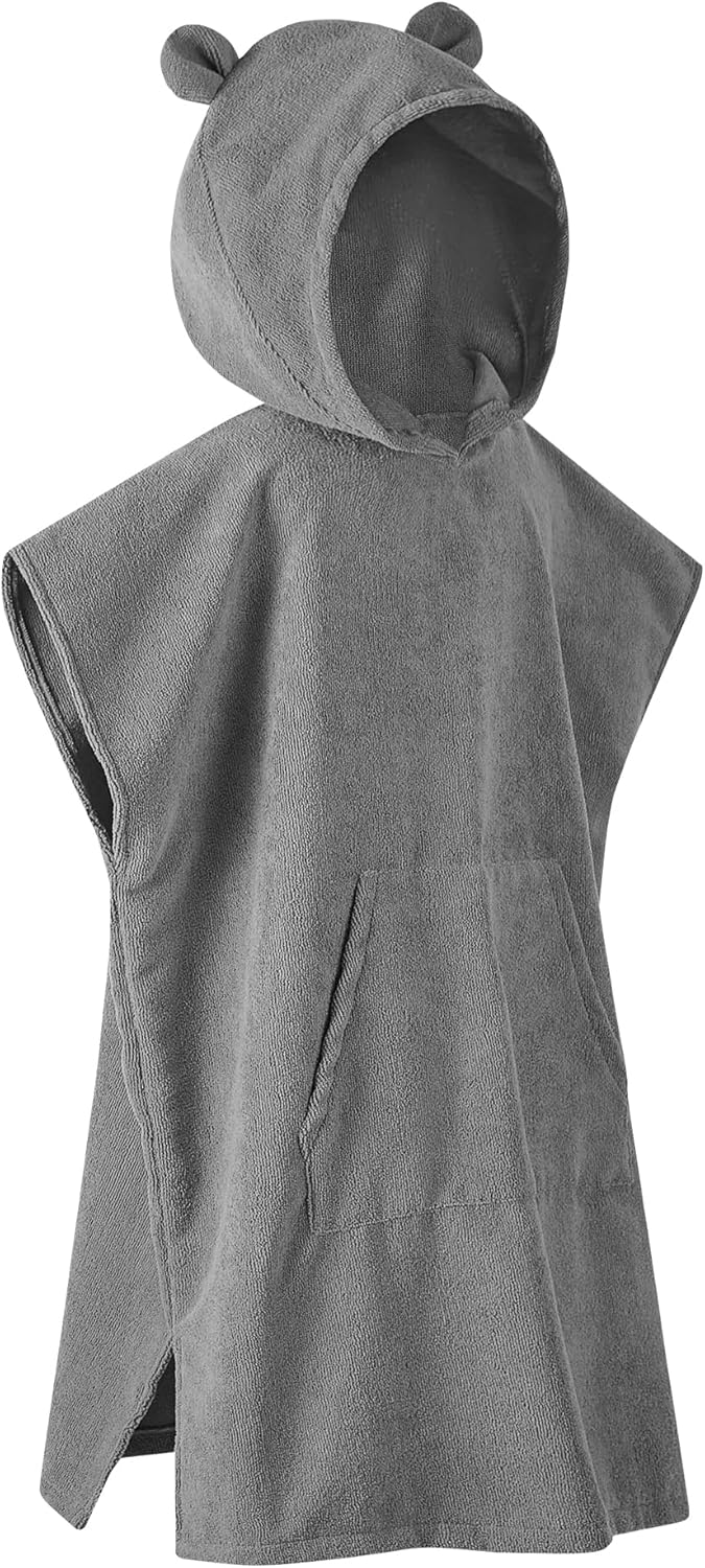 MissShorthair Kids Hooded Towel Poncho