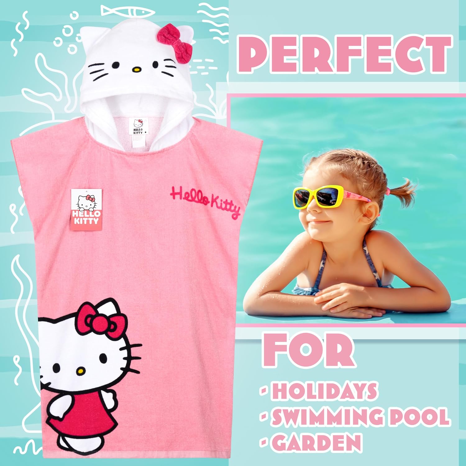 Hello Kitty Hooded Beach Towel for Kids