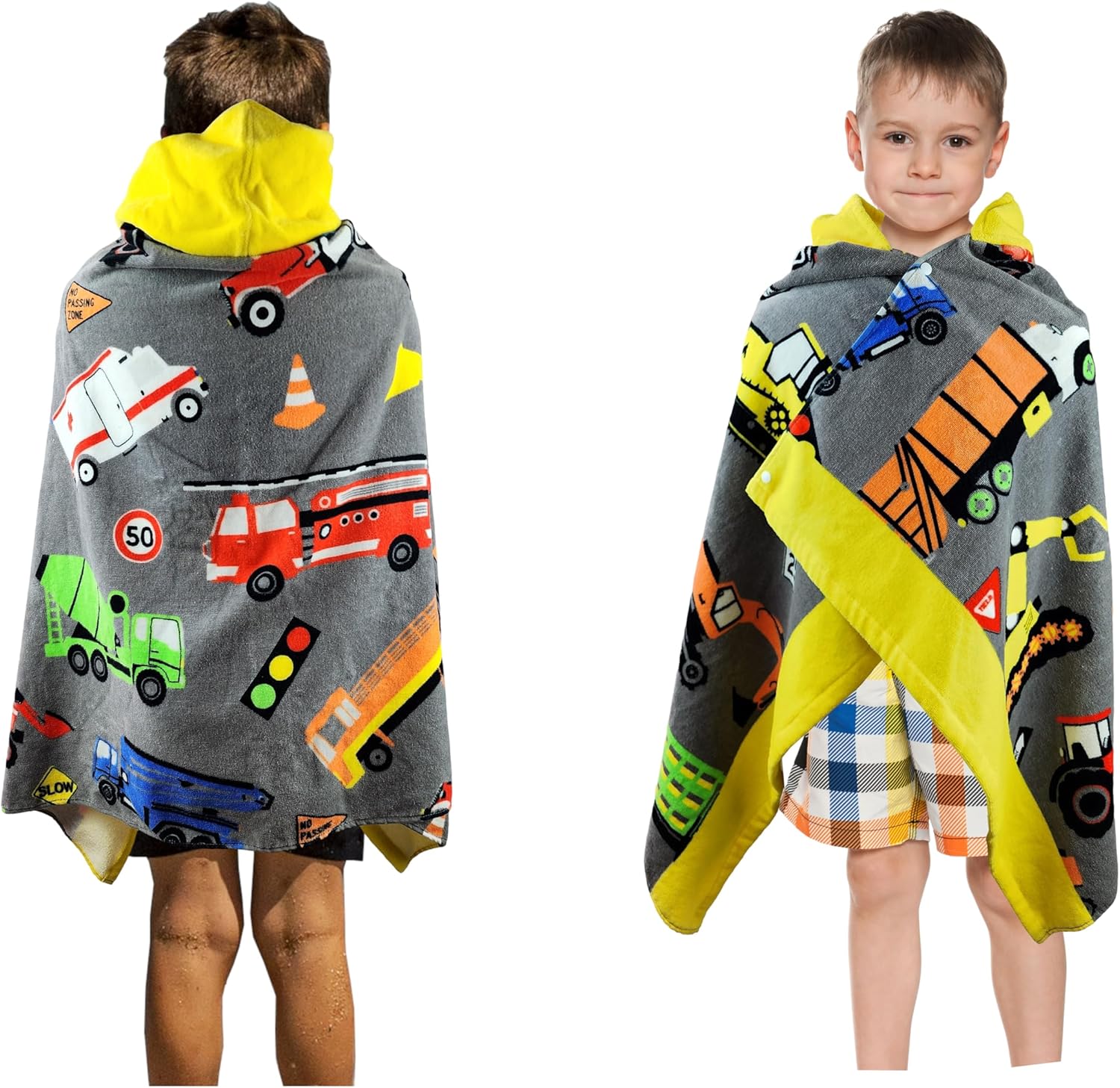 Hooded Bath Towel for Kids - Large 50x30 Cotton Soft with Hood