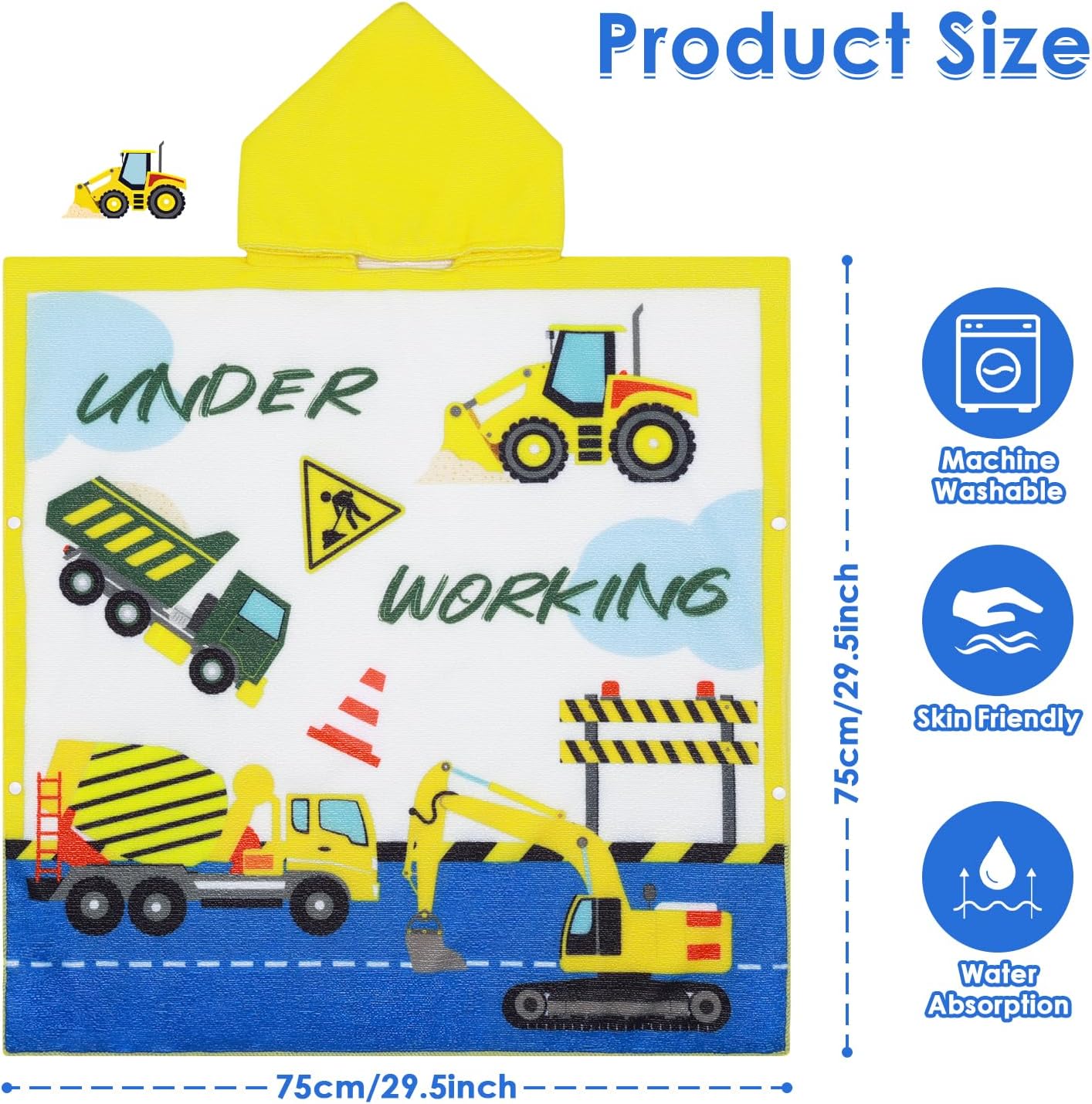 Kids Beach Towels with Hood for Boys Girls