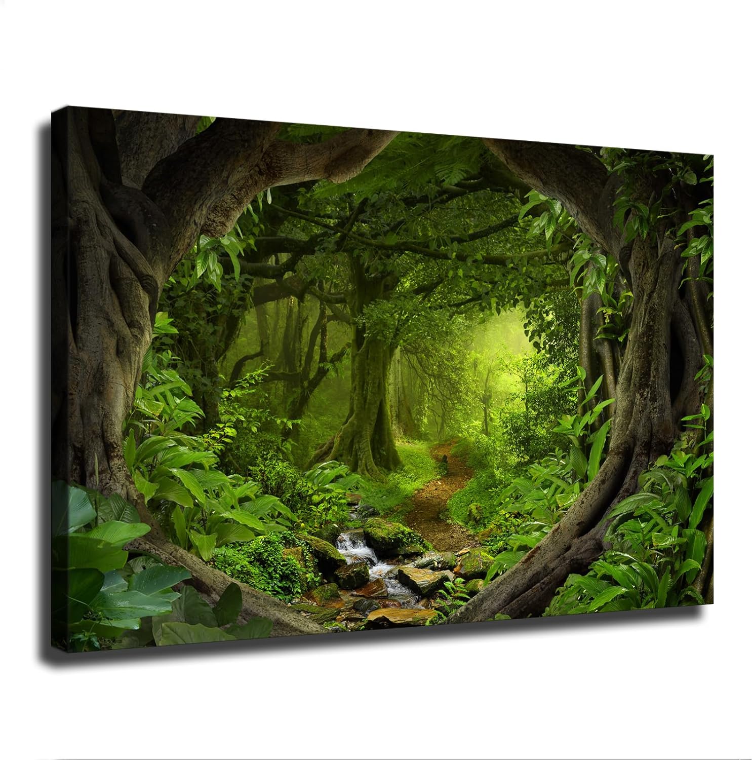 Beautiful Magical Fairy Forest Landscape Poster Canvas Wall Art