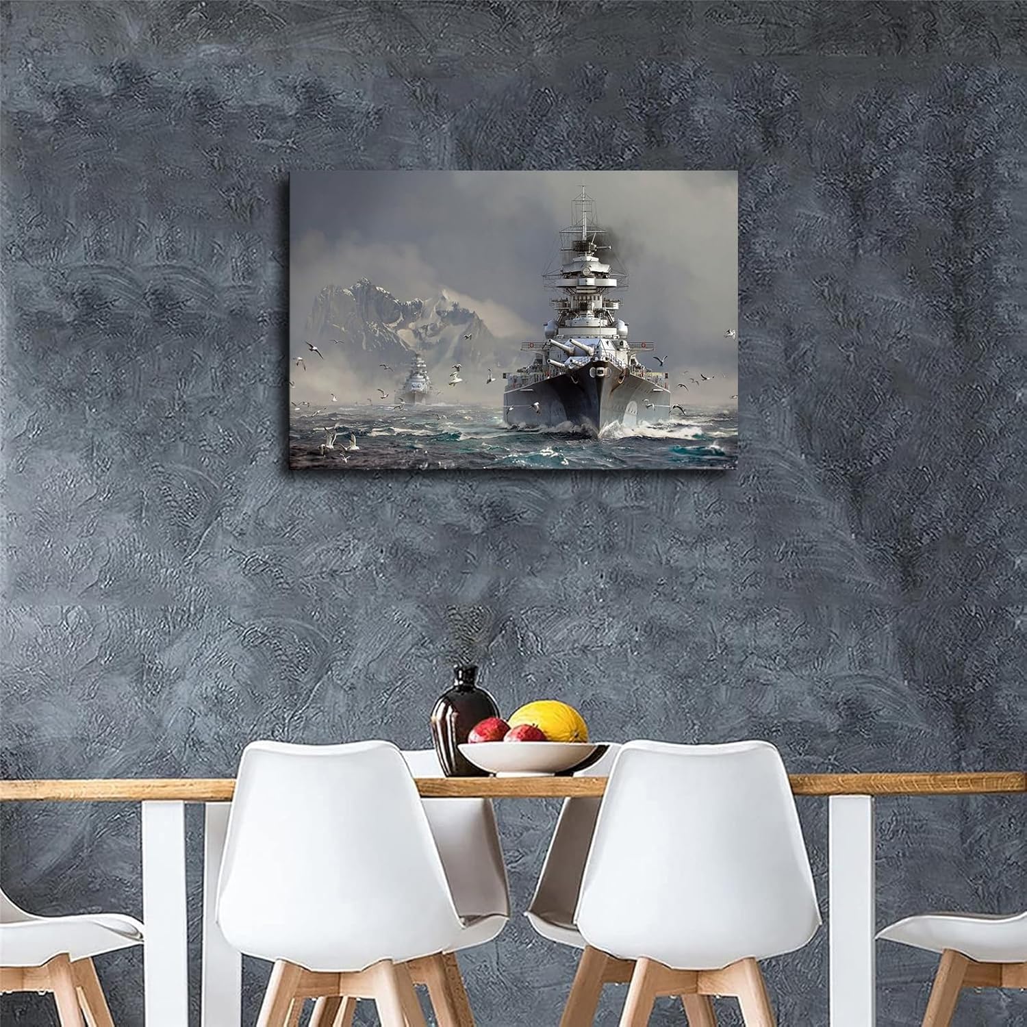Bismarck Battleship Canvas Wall Art Poster Print