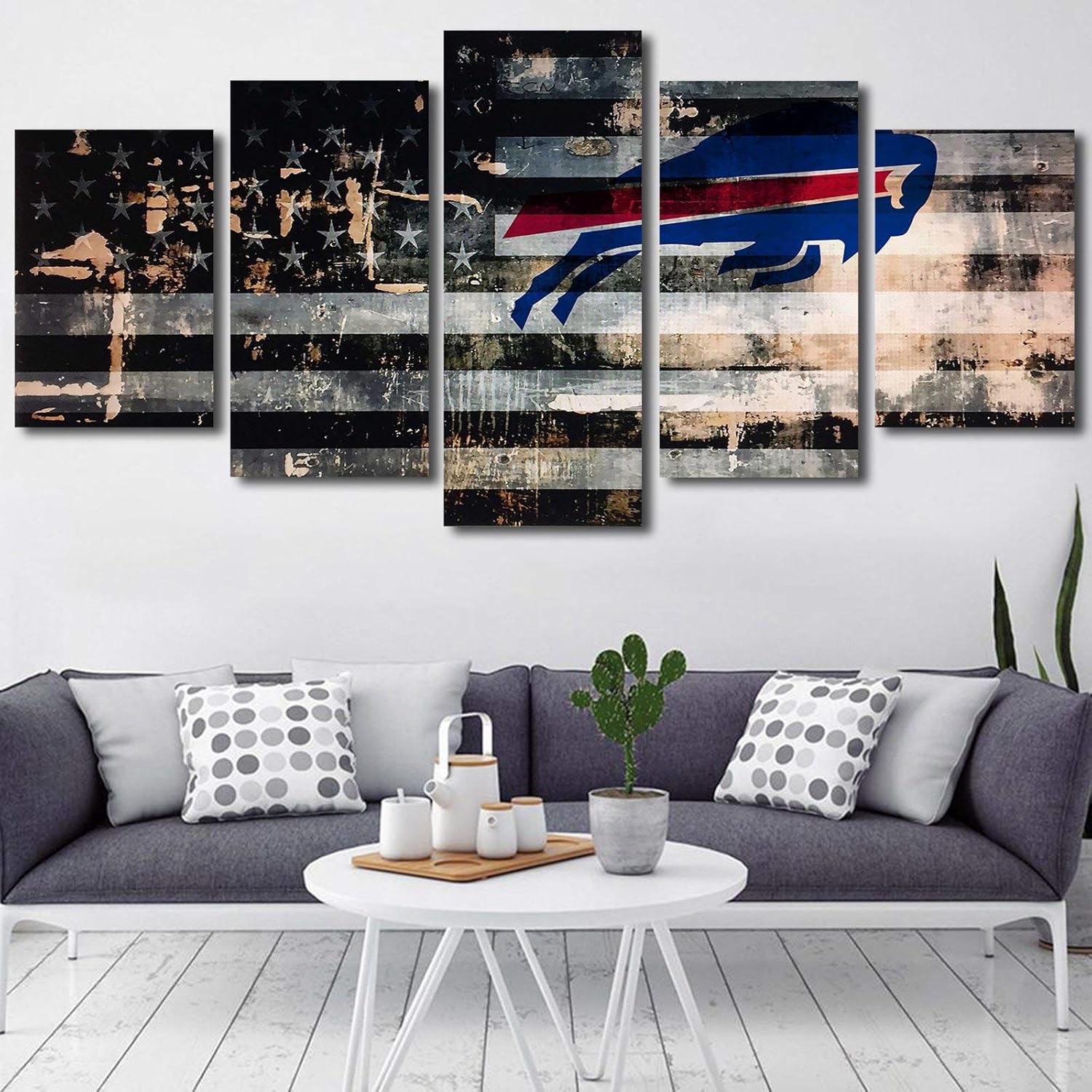Buffalo City Bills Football Poster Canvas Wall Art