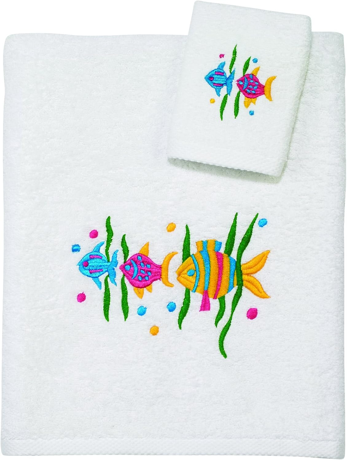Avanti Linens Kids Aegean 2 Piece Towel Set White