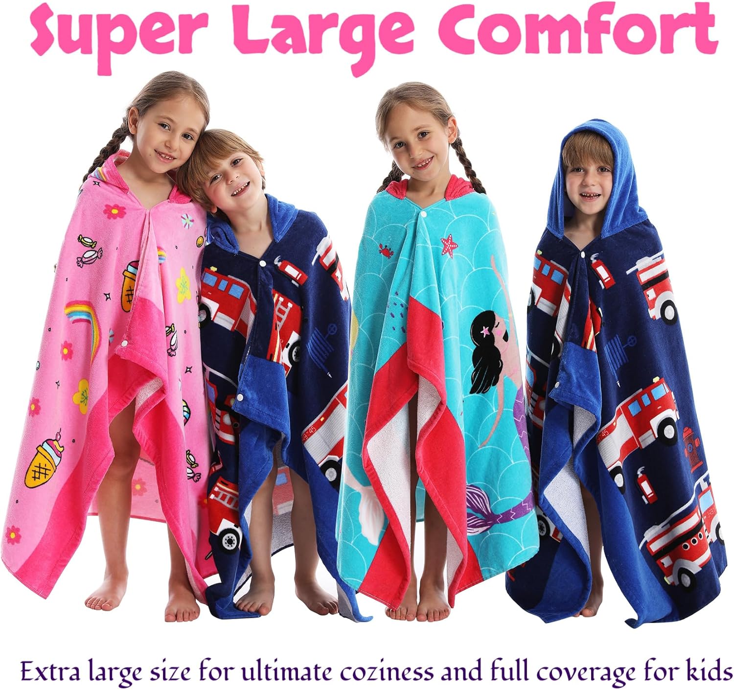 Bavilk Kids Hooded Bath Towel 30x50