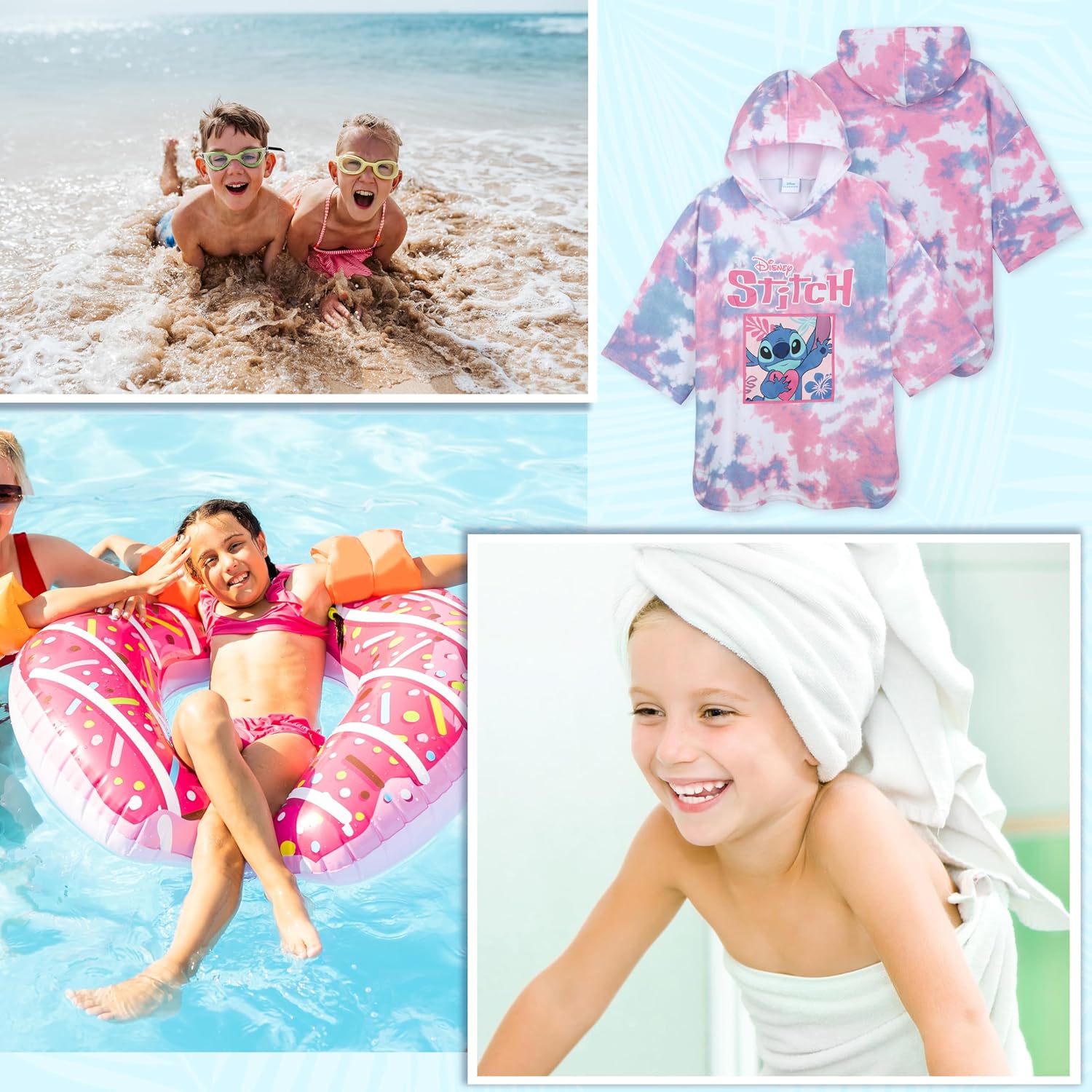 Disney Stitch Hooded Bath Towel for Kids