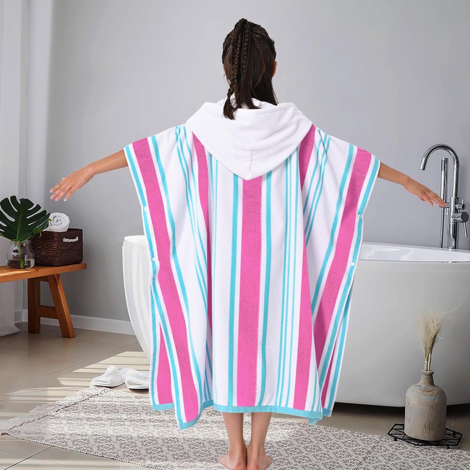 VOOVA MOVAS Hooded Bath Towels for Big Kids 8-16 Years
