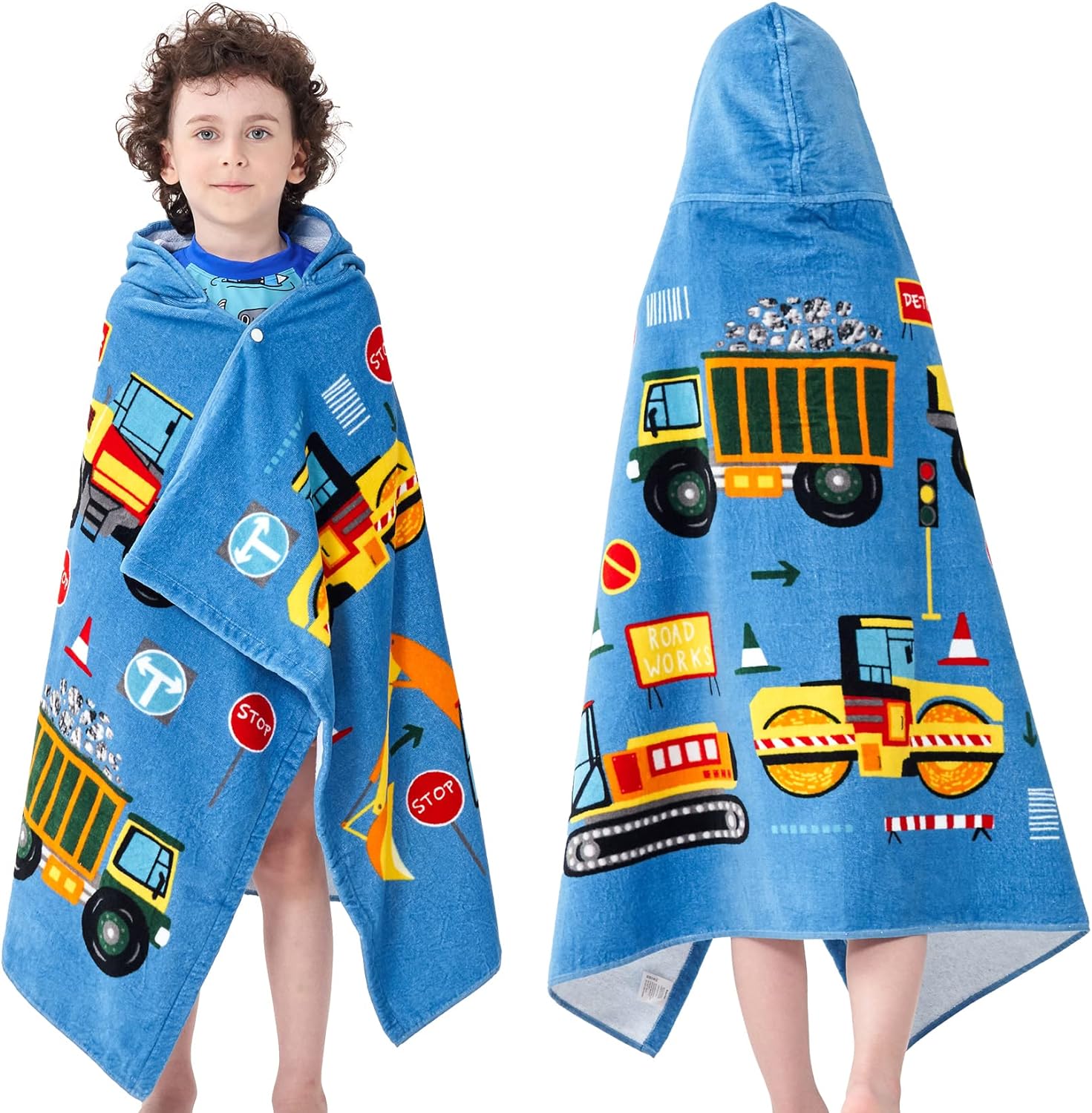 Kids Beach Towel Hooded Bath Wrap for Toddlers Children 30x50