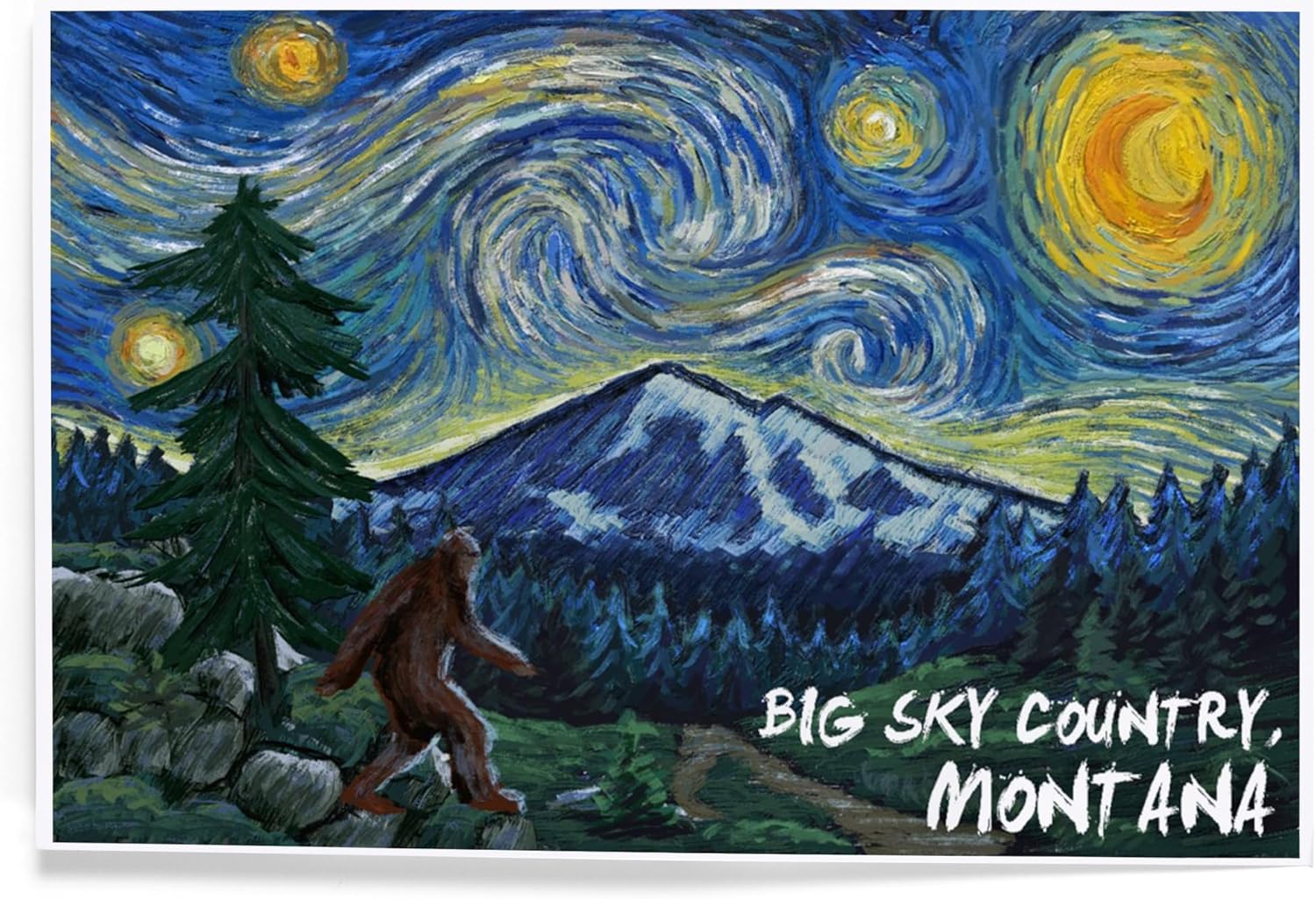 Lantern Press 8x12 Art Print Big Sky Country 1