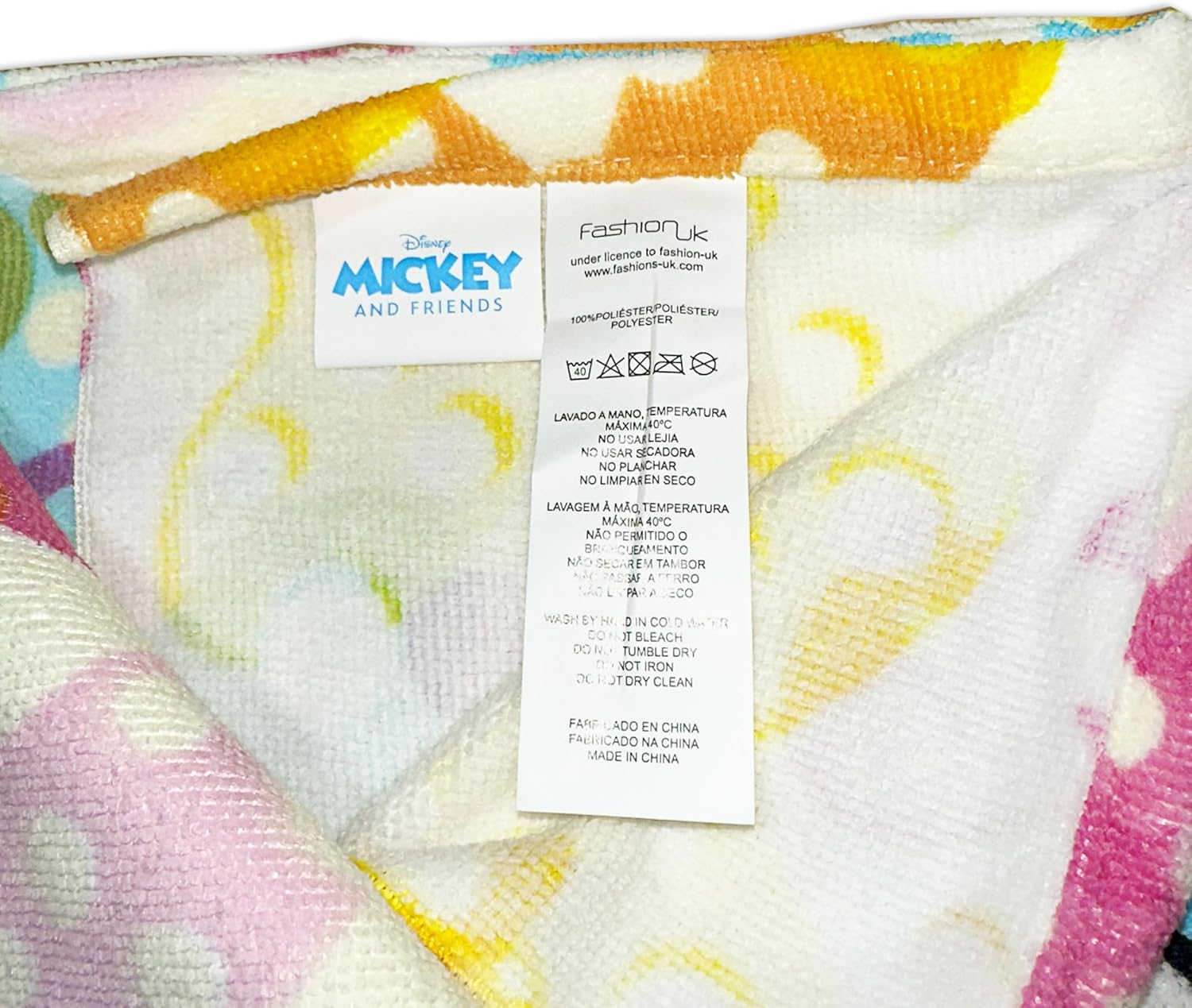 Disney Mickey Mouse Striped Kids Bath Towel