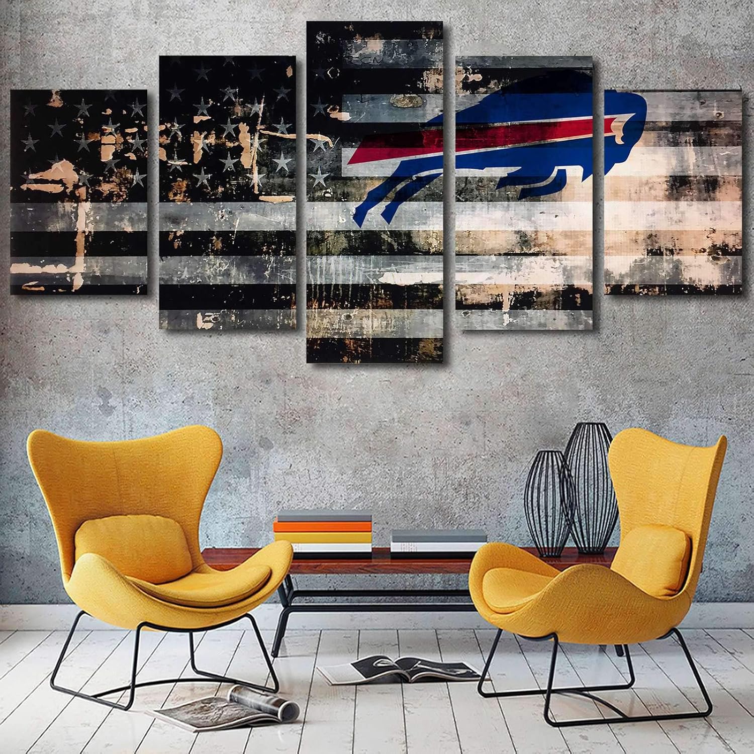 Buffalo City Bills Football Poster Canvas Wall Art