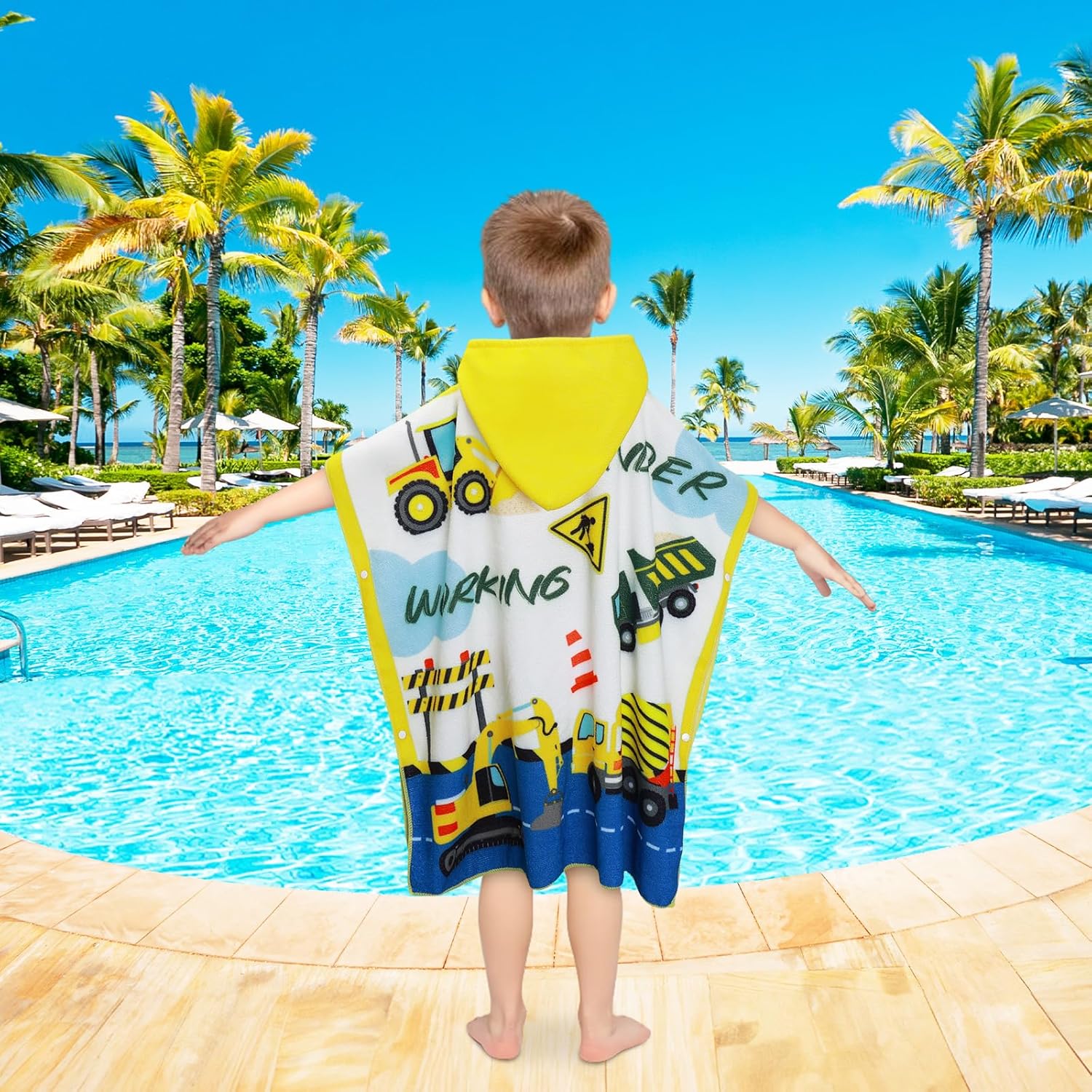 Kids Beach Towels with Hood for Boys Girls