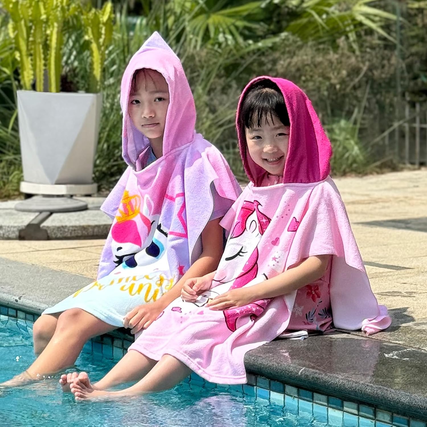 Growell Hooded Kids Beach Towel with Unicorn Design