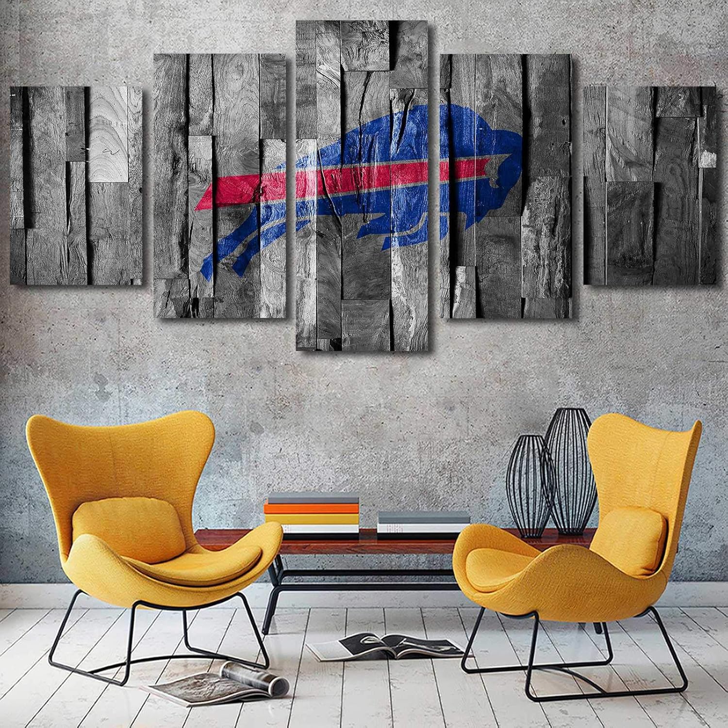 Buffalo City Bills Football Poster Wall Art 5PCS
